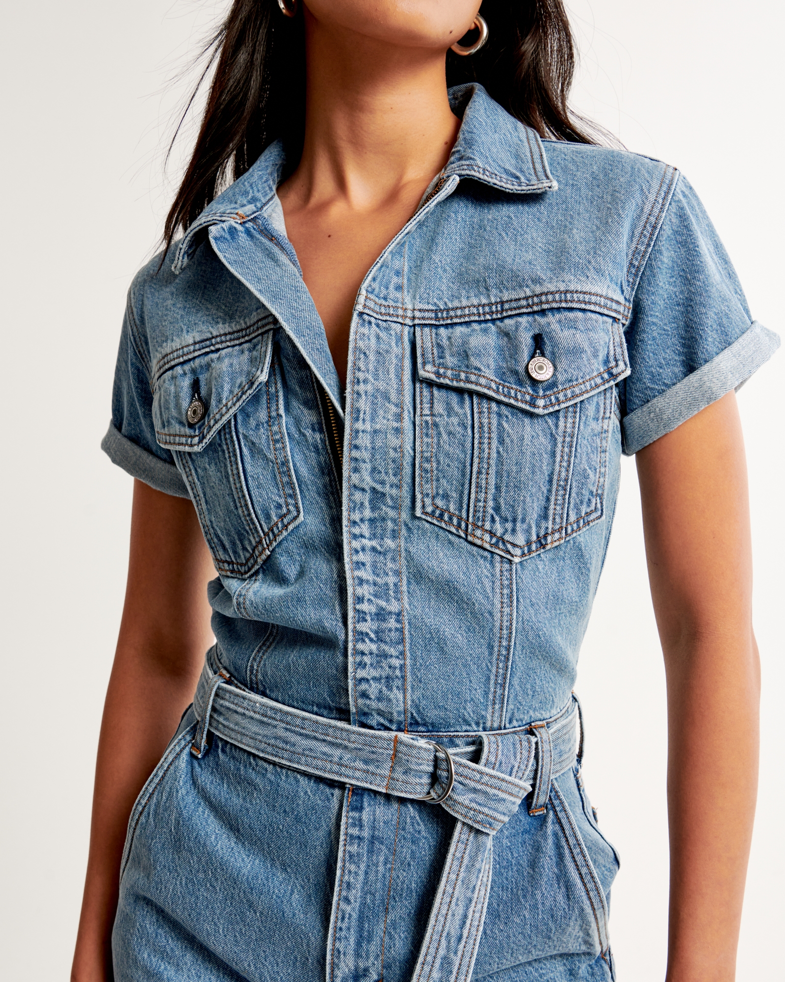 90s Relaxed Denim Jumpsuit