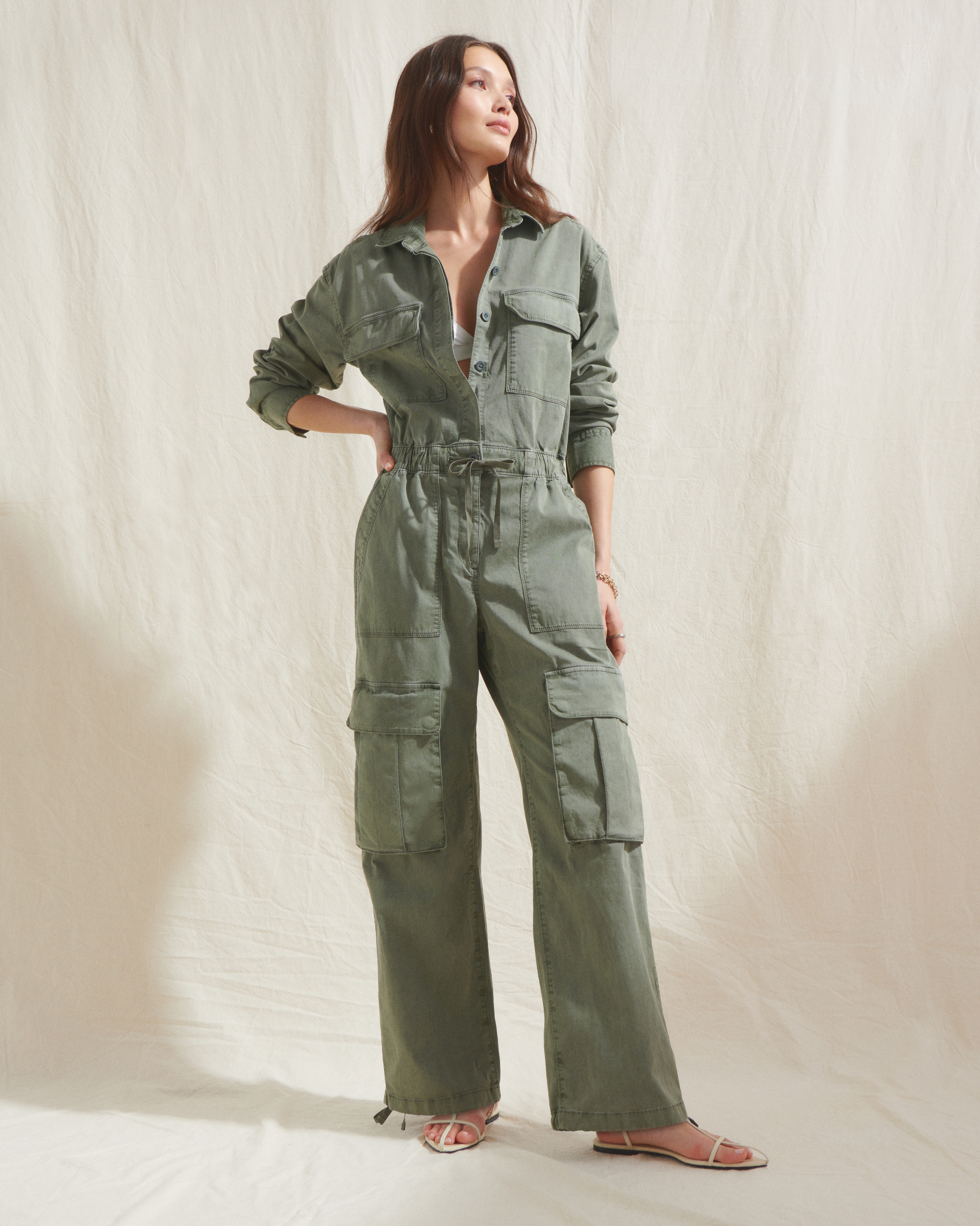 Abercrombie cheap green jumpsuit