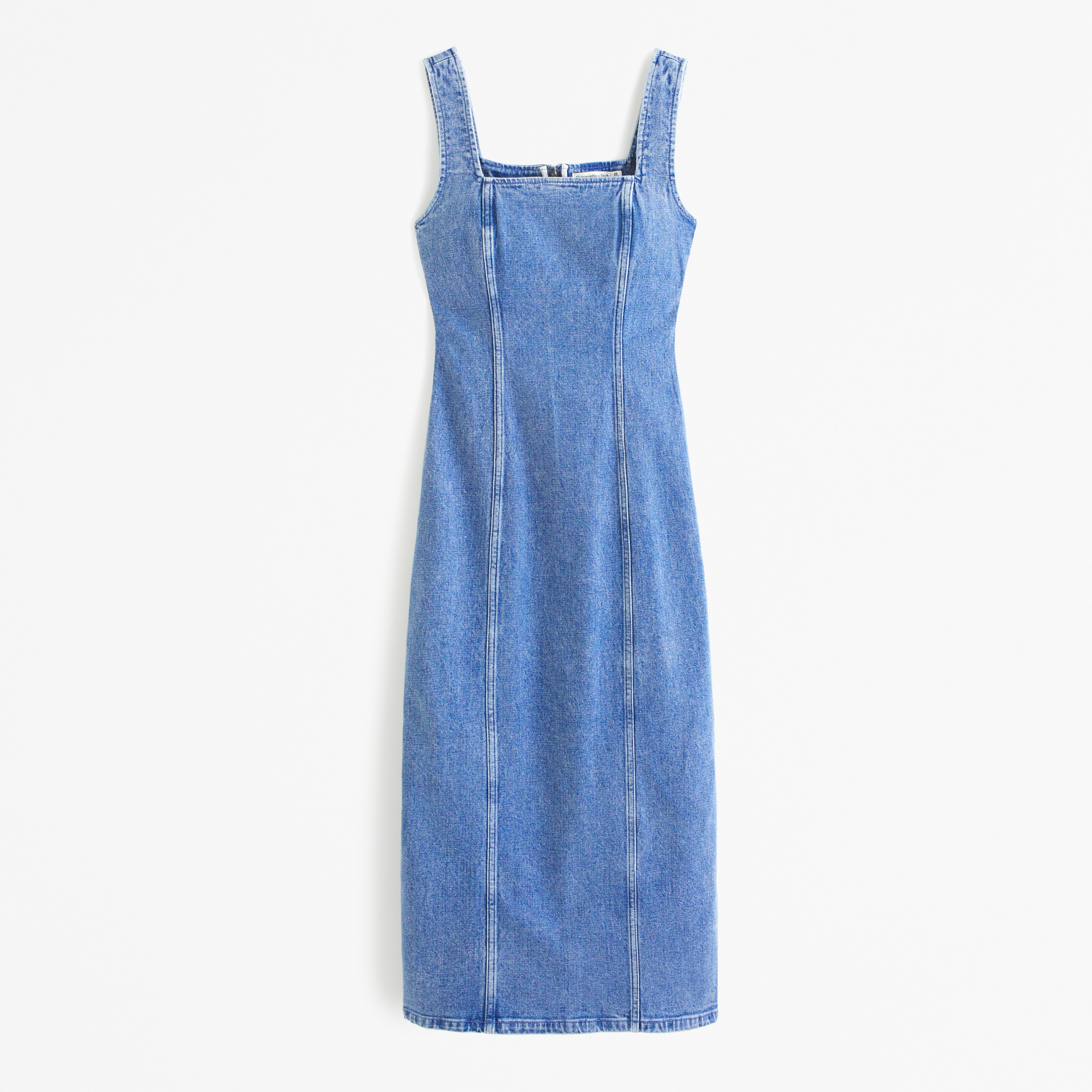 Denim Column Midi Dress