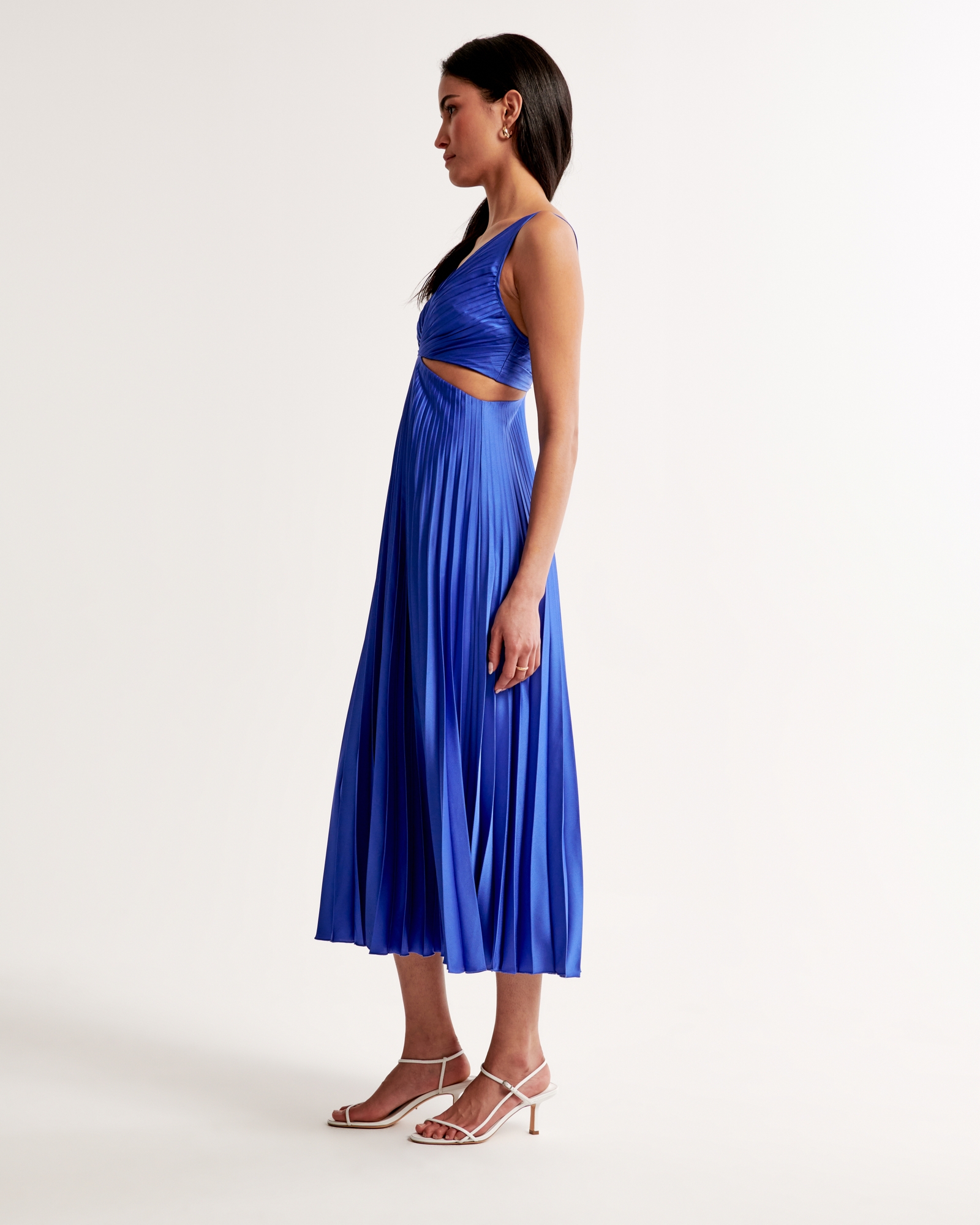 The A&F Giselle Pleated Cutout Maxi Dress