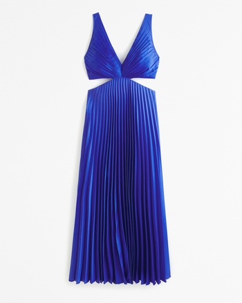 Women's The A&F Giselle Pleated Cutout Maxi Dress Women's Dresses
