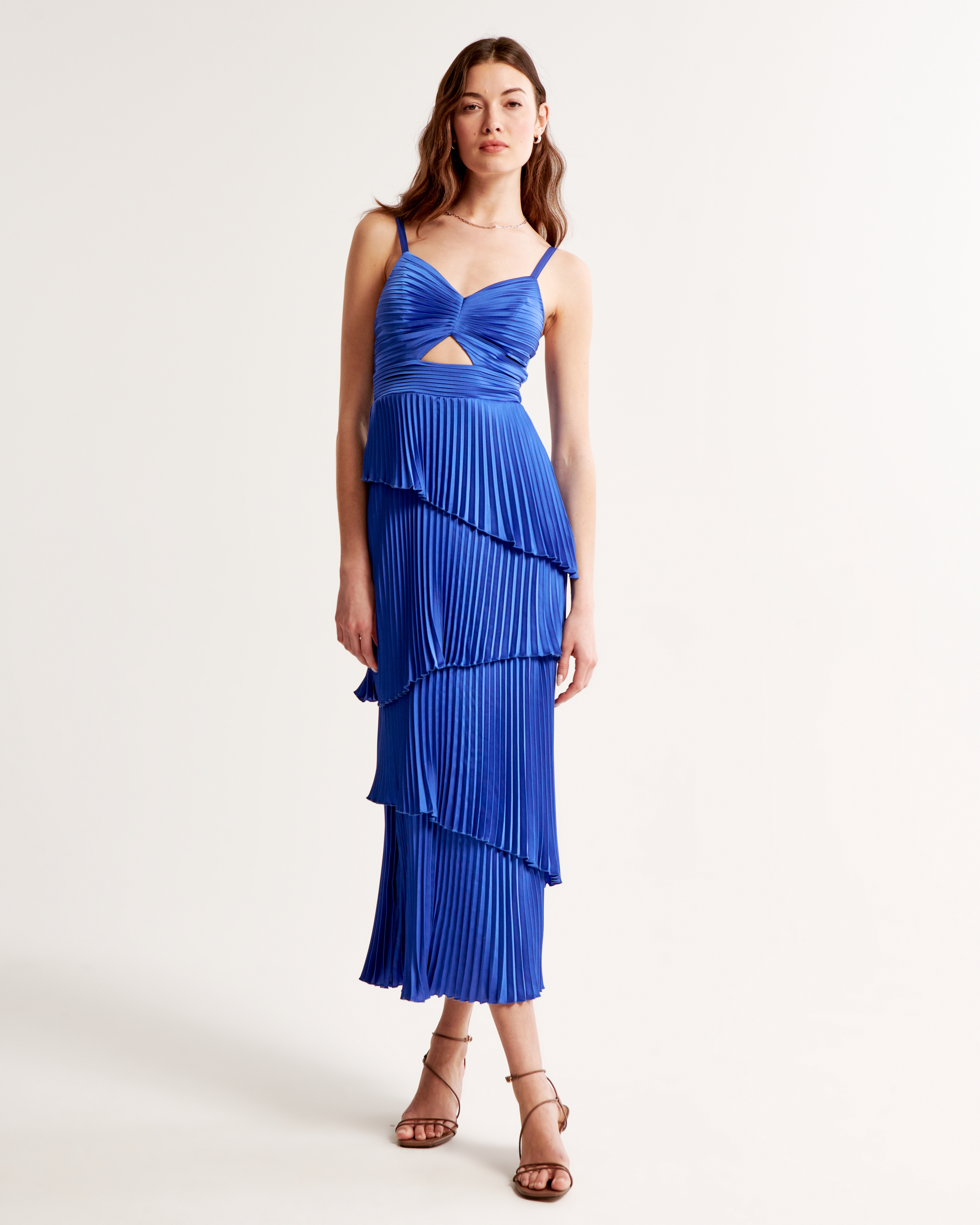 The A F Giselle Pleated Tiered Maxi Dress