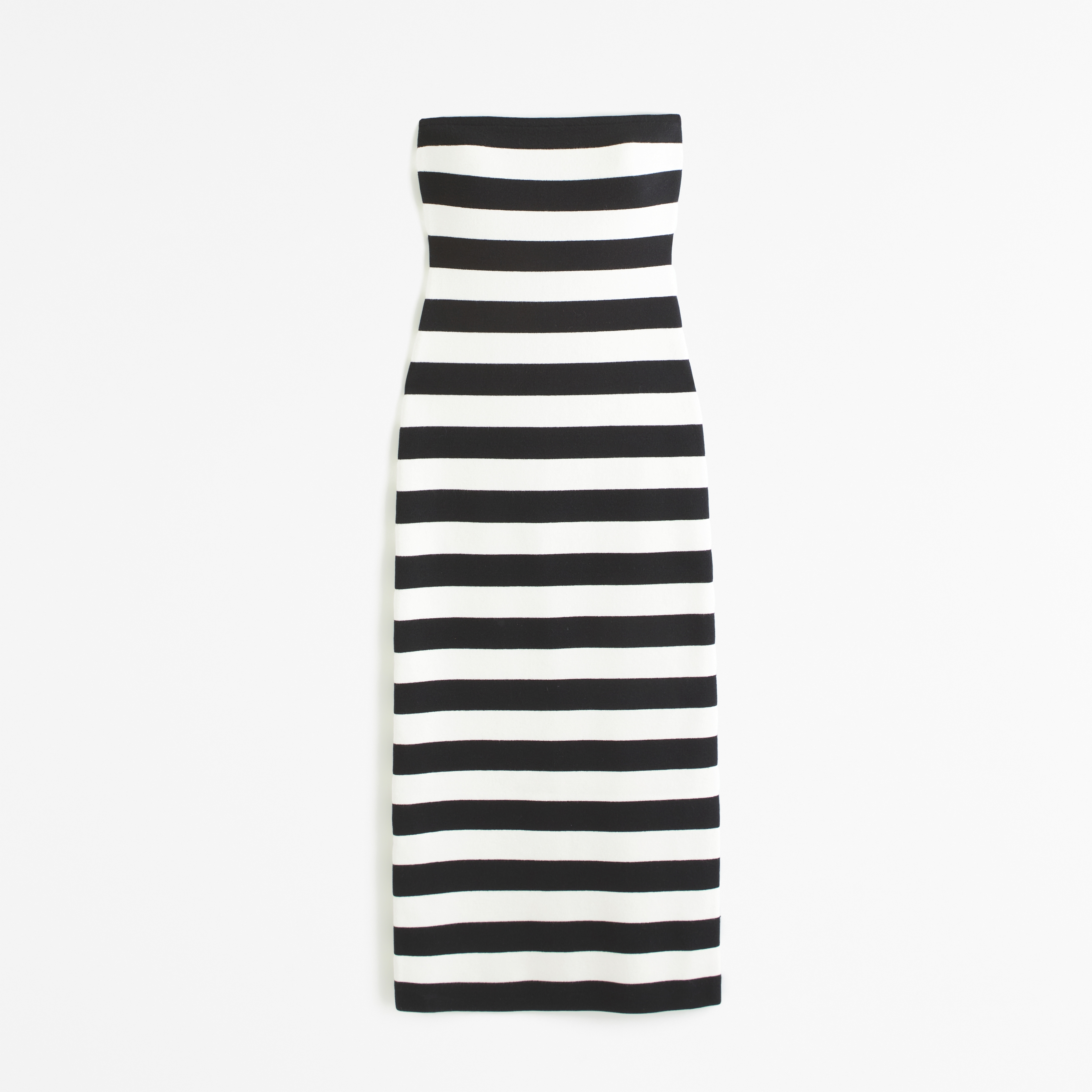 black and white striped dress