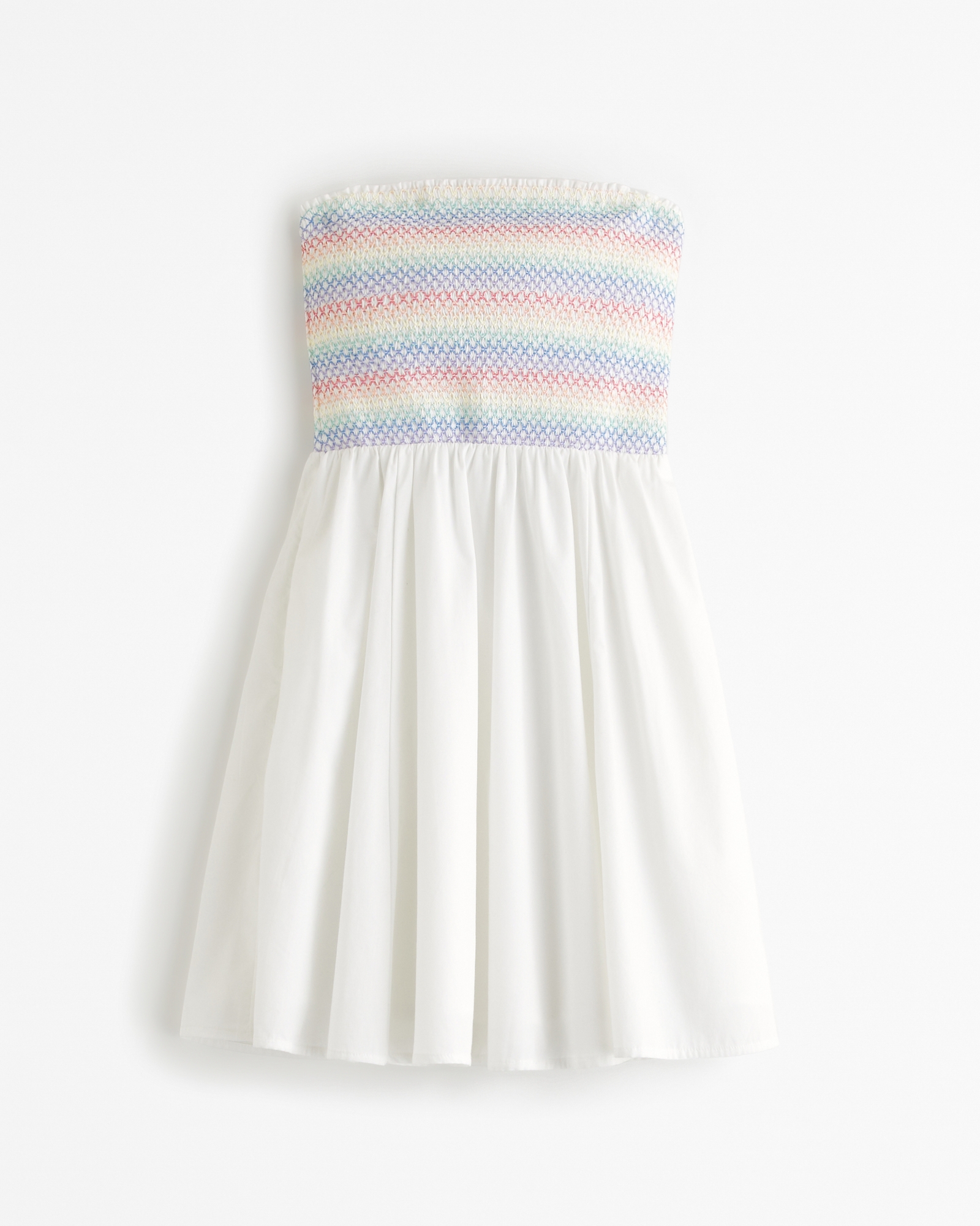 Pride Strapless Smocked Mini Dress