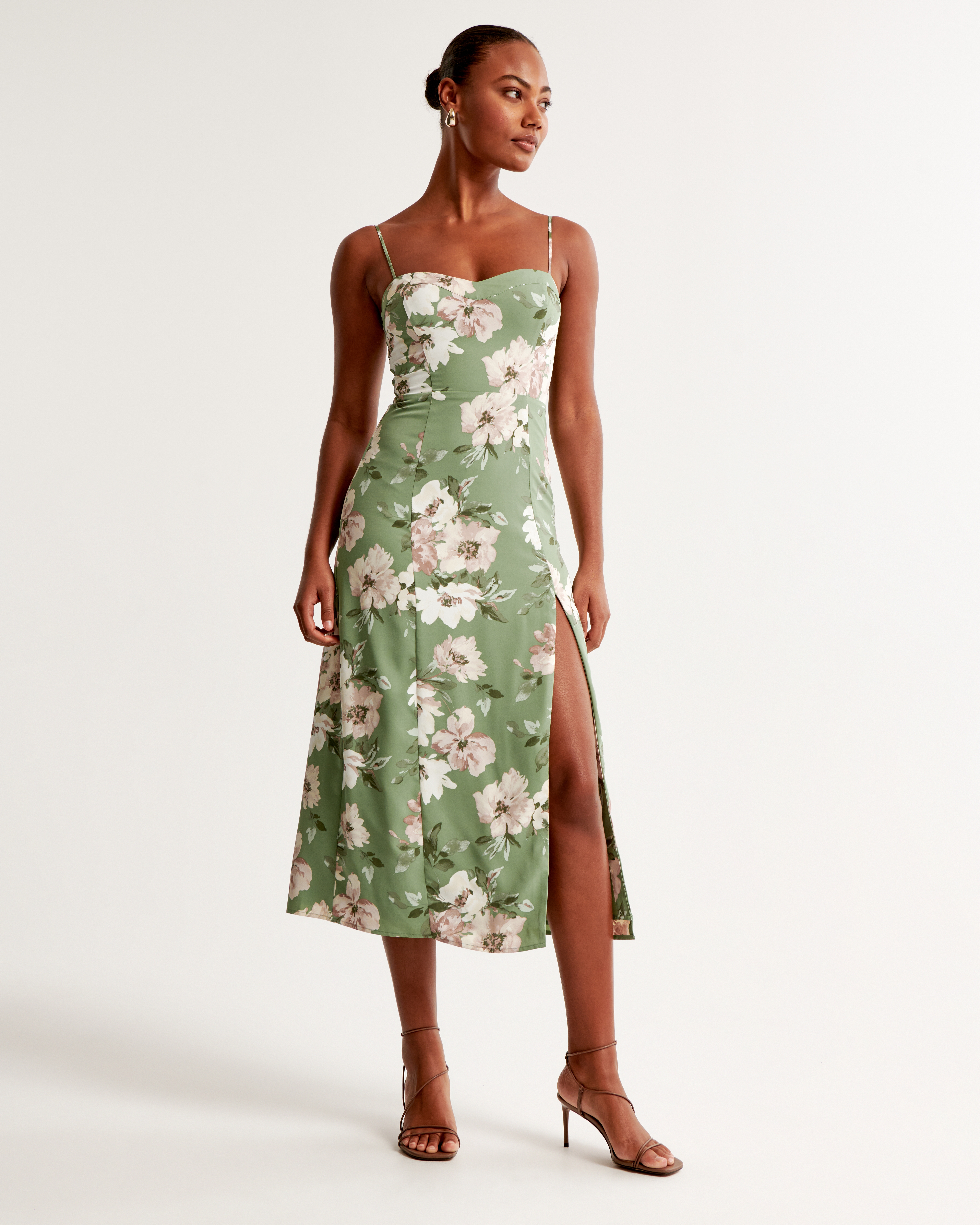 Abercrombie green dress best sale