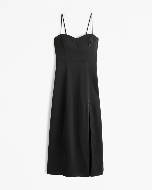 The A&F Camille Midi Dress, Black