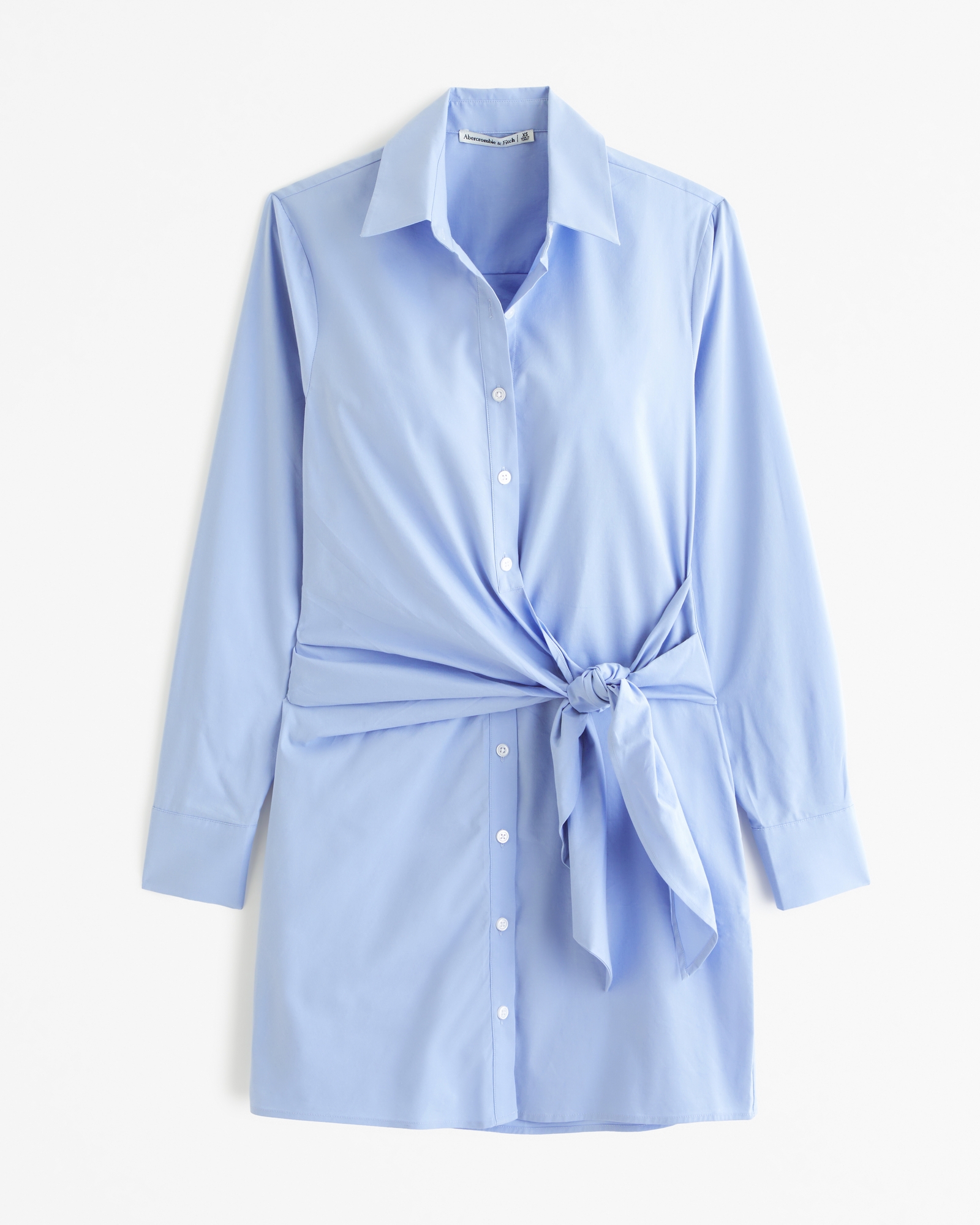 Long-Sleeve Wrap Shirt Dress