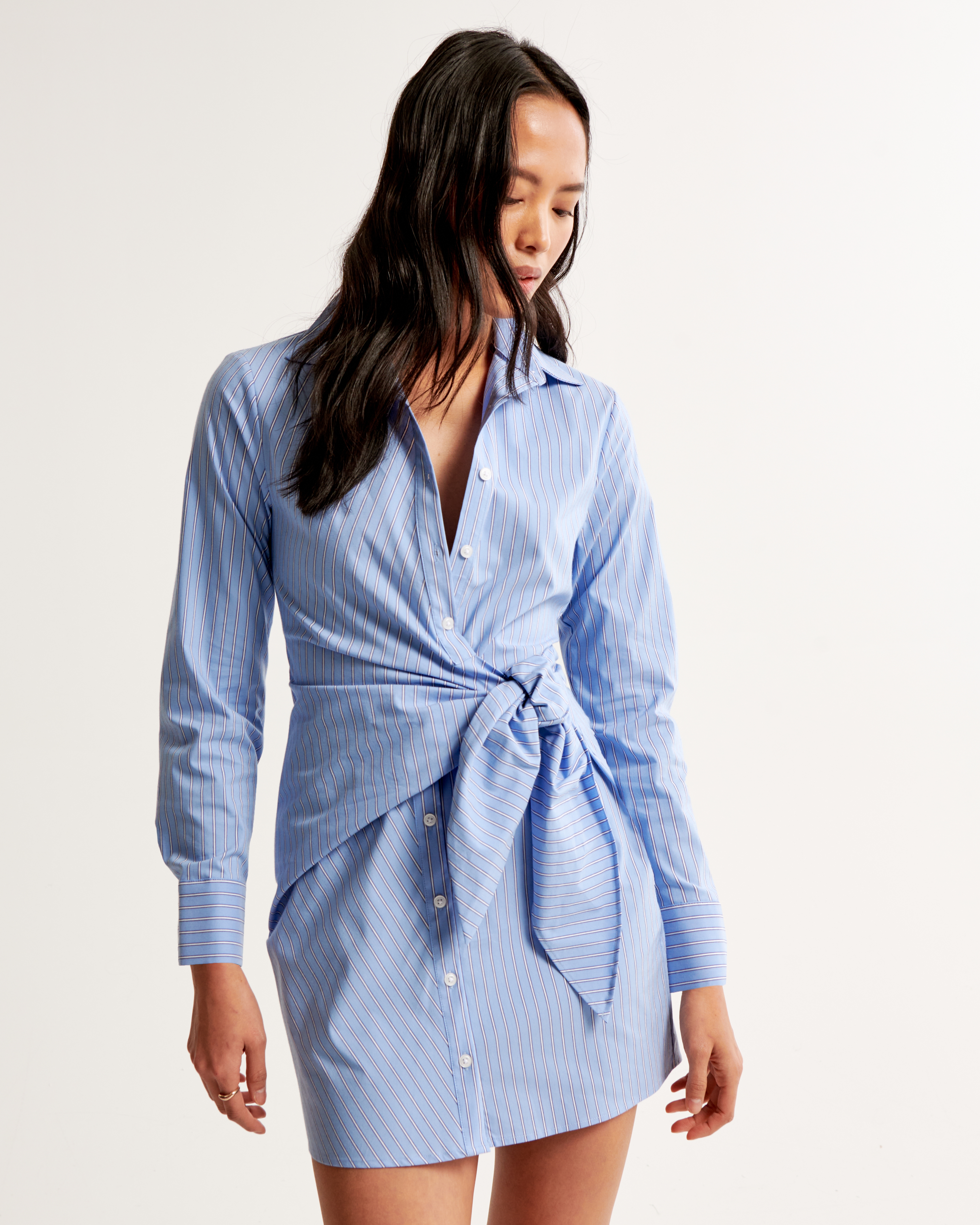 Women's Long-Sleeve Wrap Shirt Dress | Women's Dresses & Jumpsuits |  Abercrombie.com