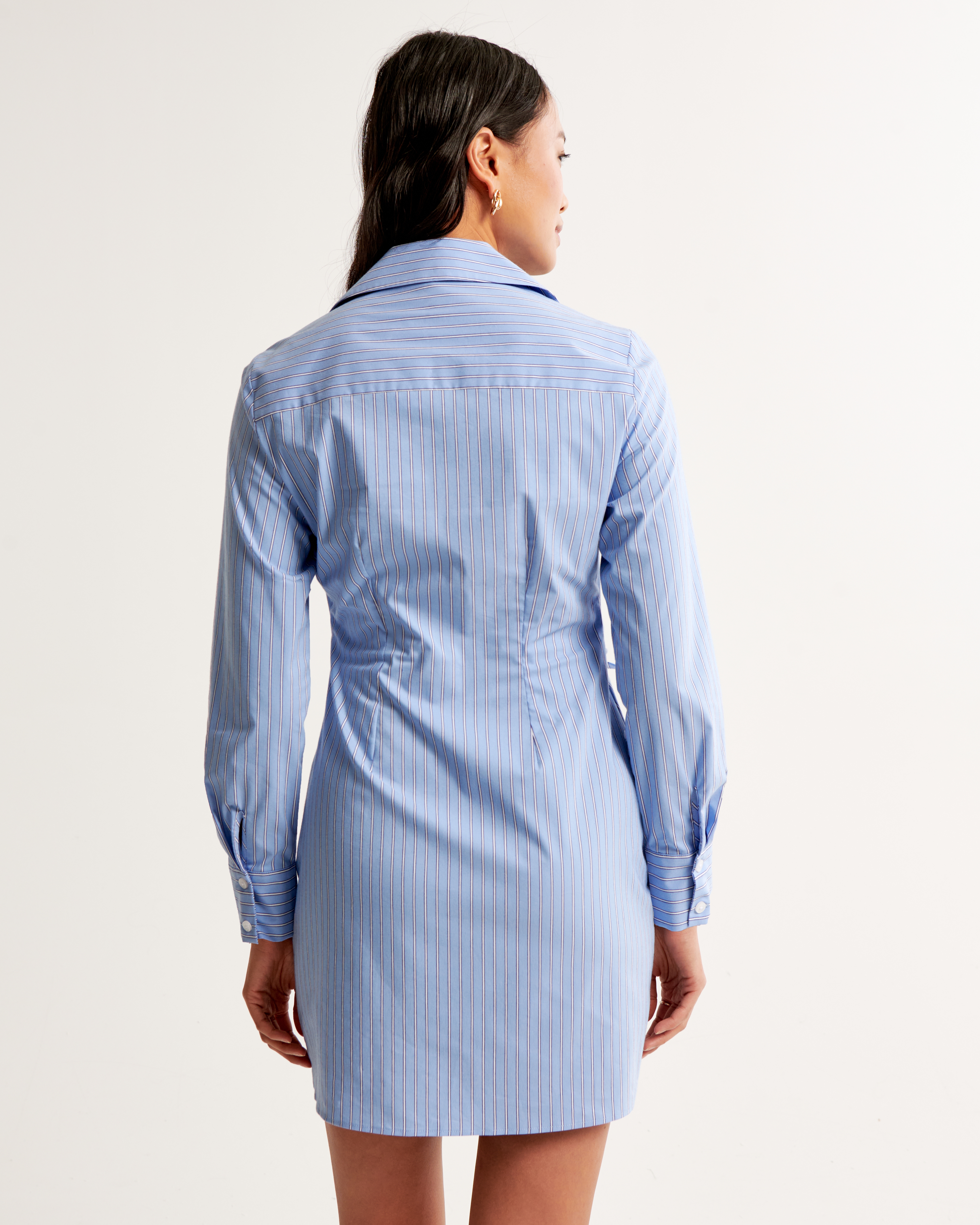 Long Sleeve Wrap Shirt Dress