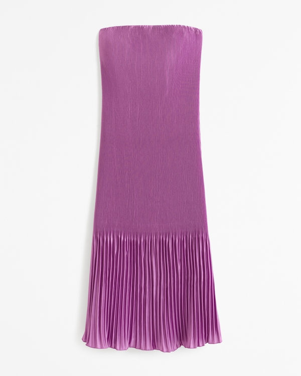 The A&F Giselle Pleat Release Midi Dress, Purple