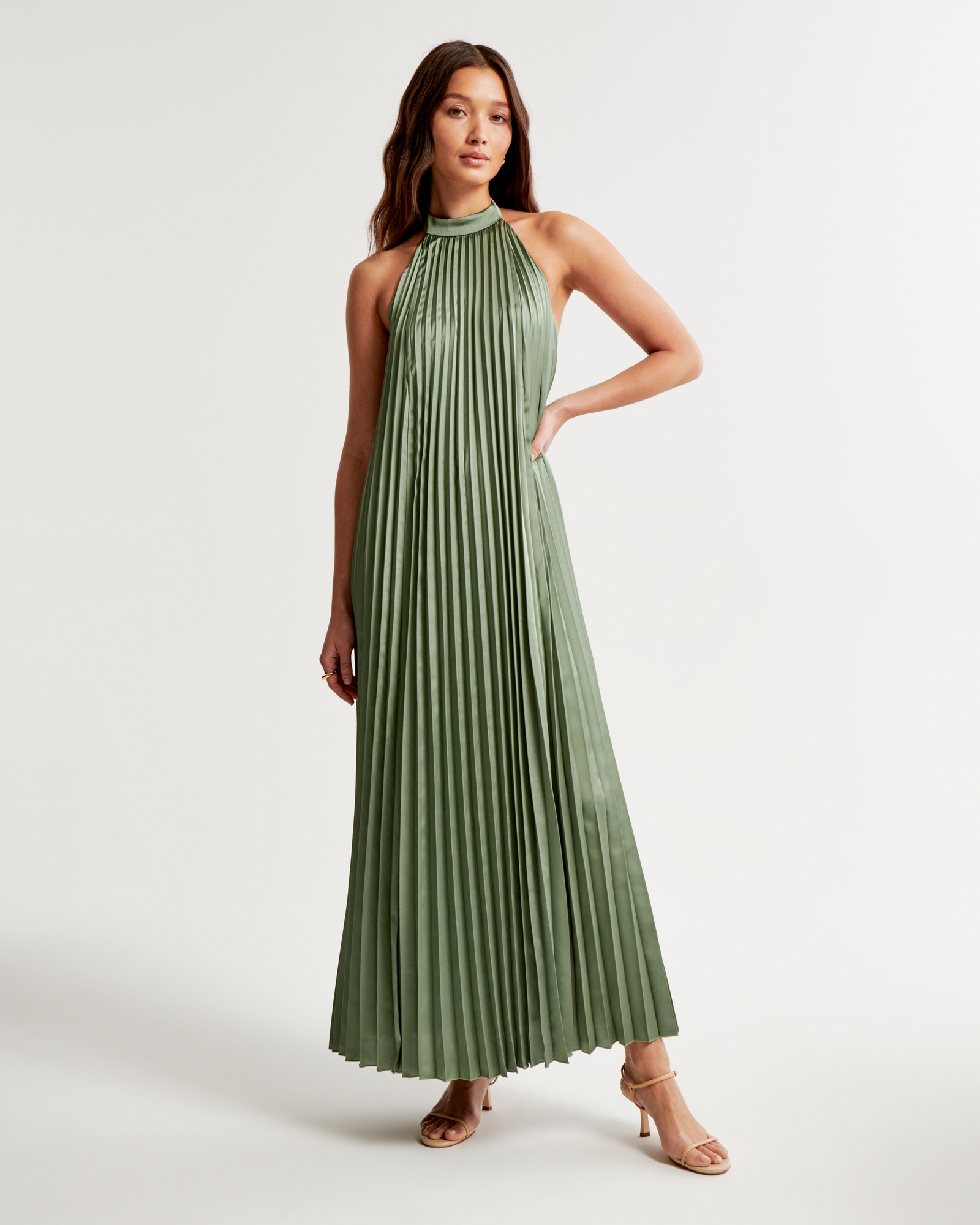 The A&F Giselle Pleated Trapeze Maxi Dress