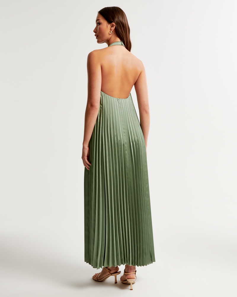 Abercrombie & Fitch HIGHNECK PLEATED MINI TRAPEZE DRESS - Cocktail