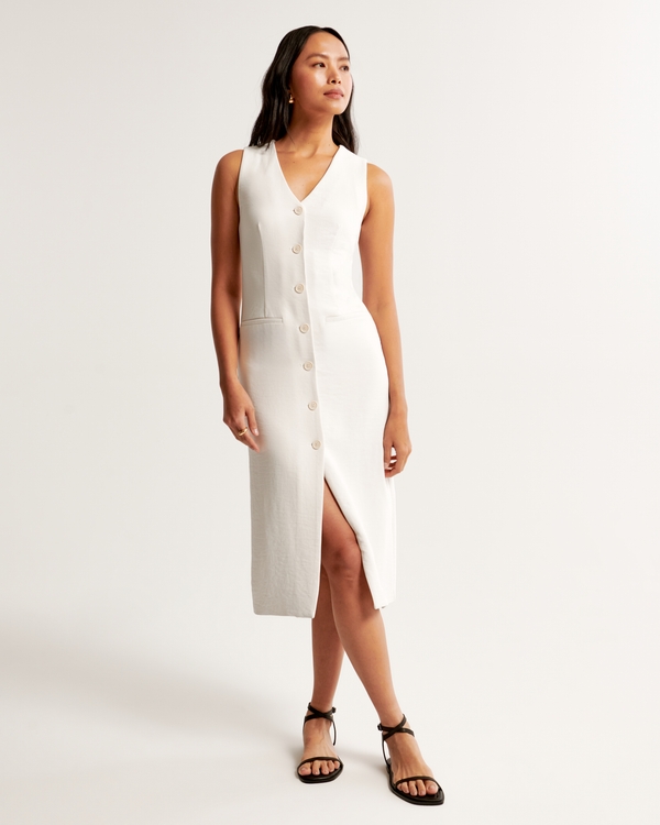 White Linen Dress - ALLSEAMS