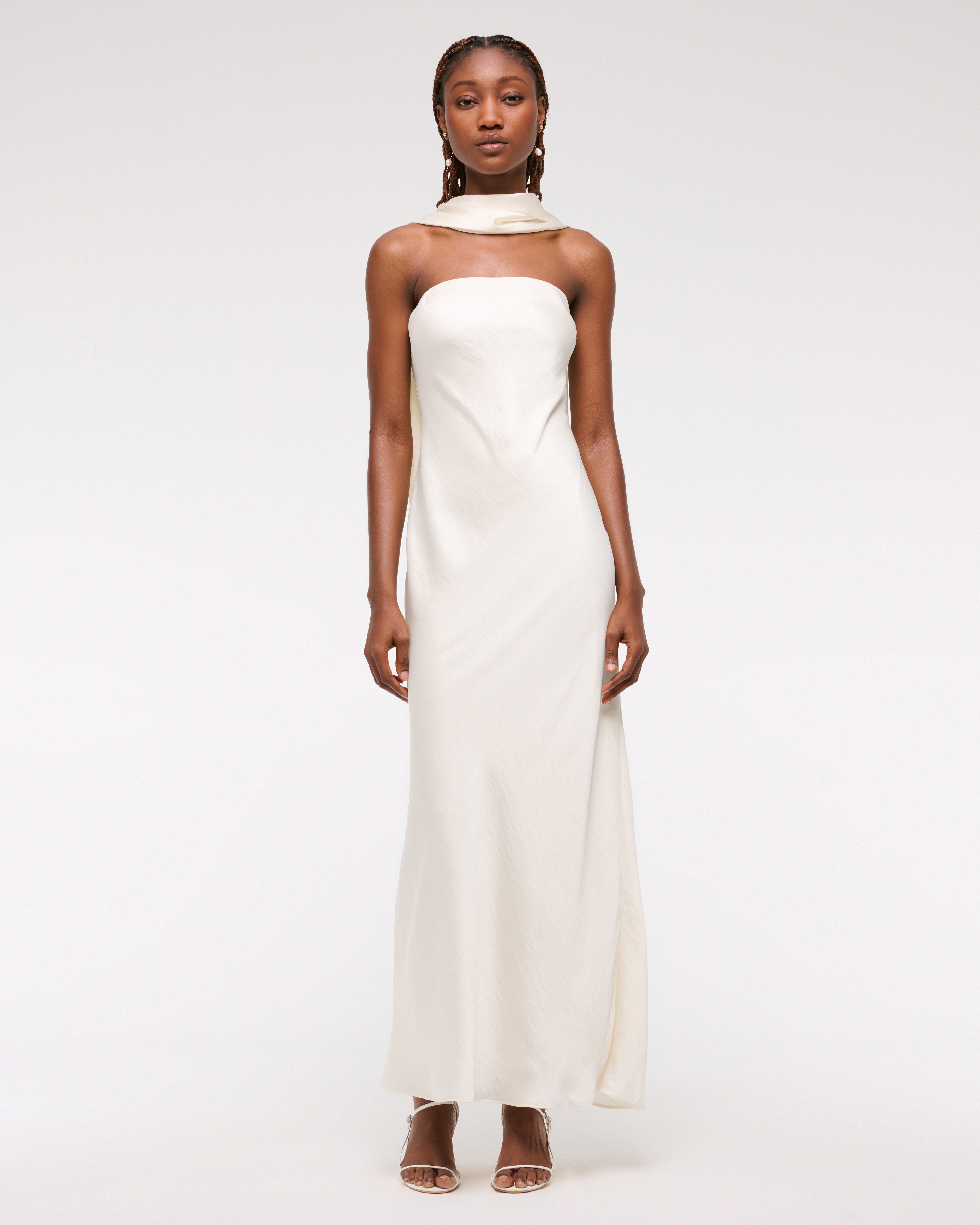 Women's The A&F Julia Slip Strapless Scarf Maxi Dress