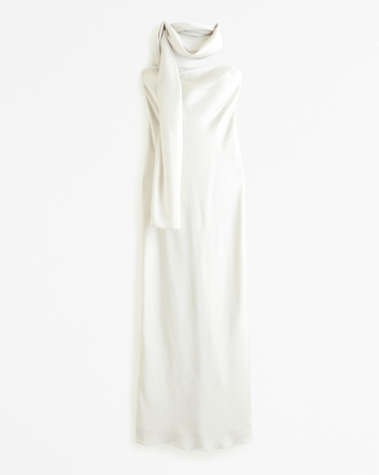 The A&F Julia Slip Strapless Scarf Maxi Dress