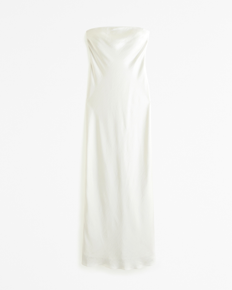 Strapless Scarf Maxi Dress