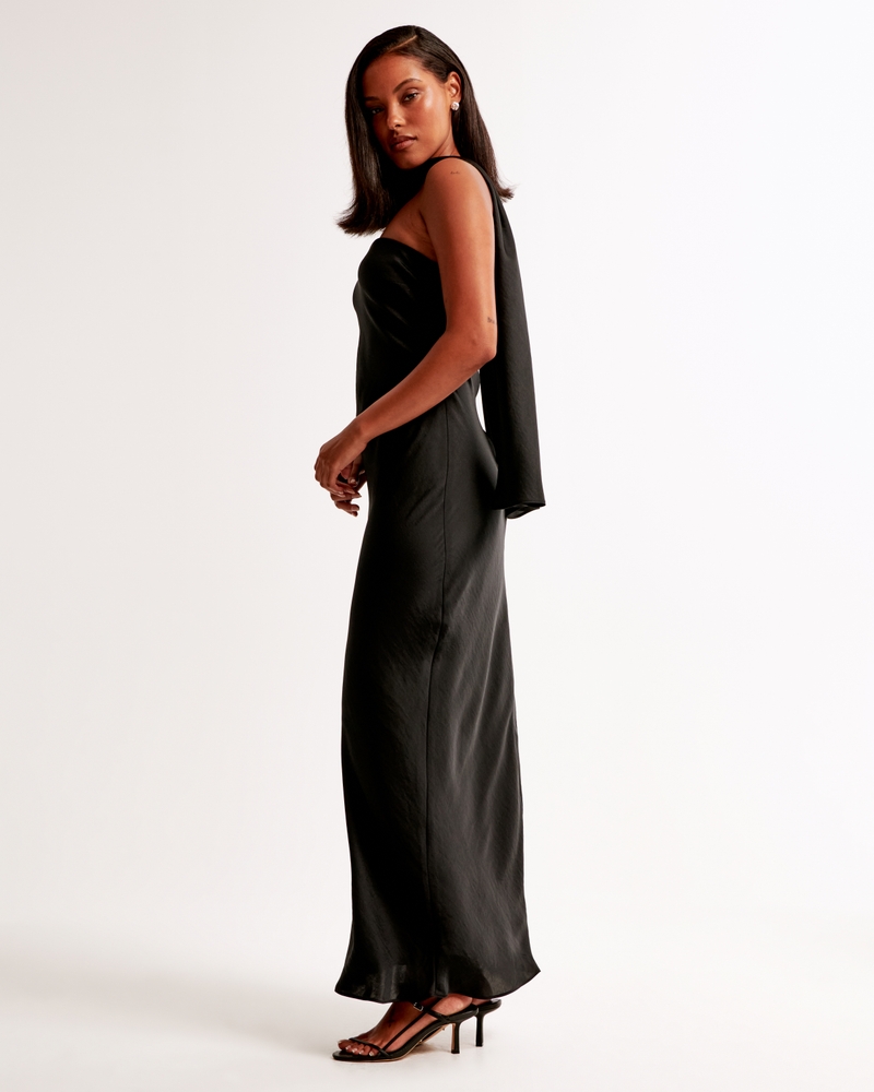 Strapless Scarf Maxi Dress