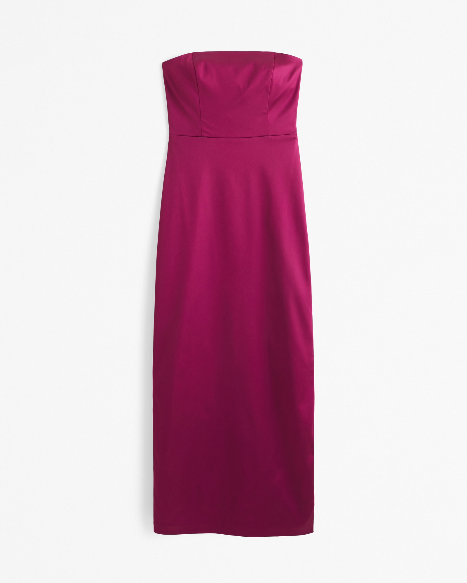 Strapless Satin Sculpt Maxi Dress