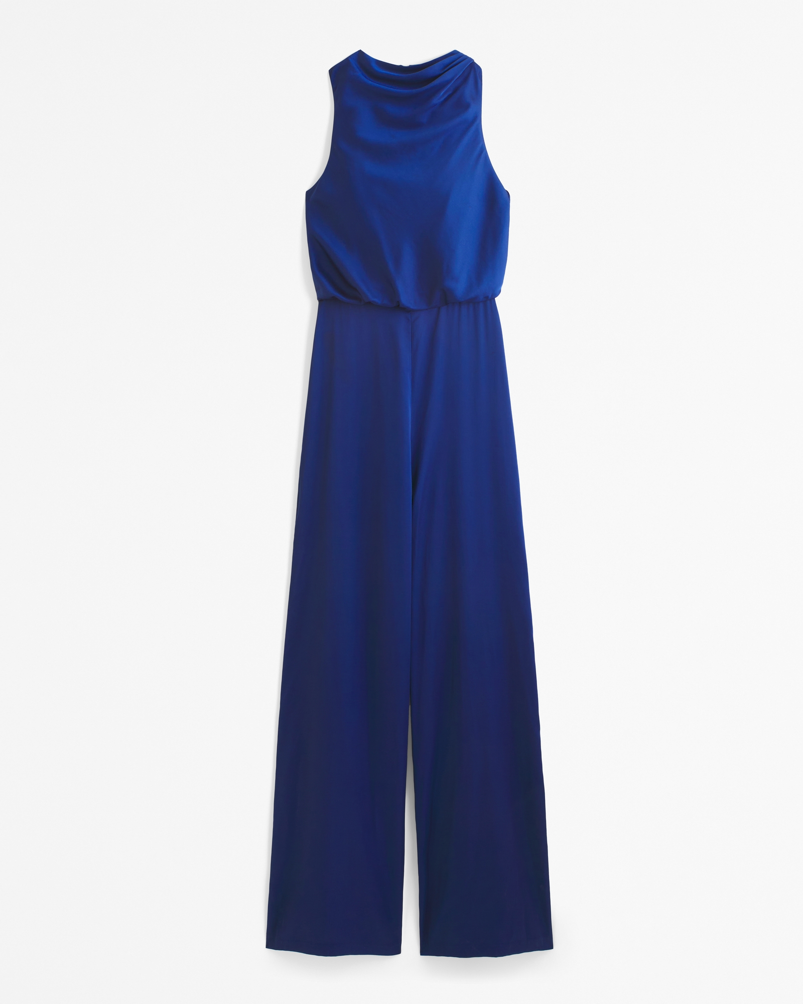 High-Neck Draped Jumpsuit