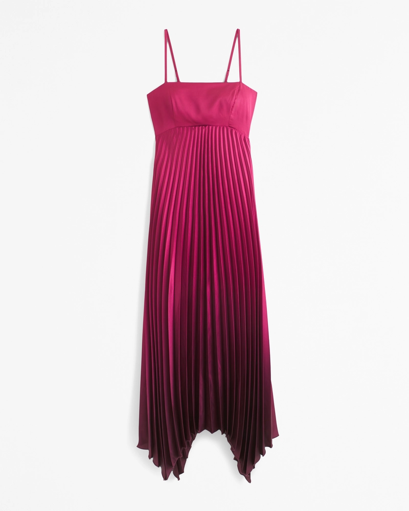 The A&F Giselle Clasp-Back Pleated Midi Dress