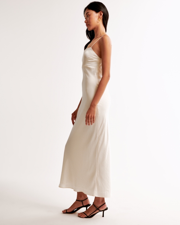 Cowl Back-Bow Maxi Dress