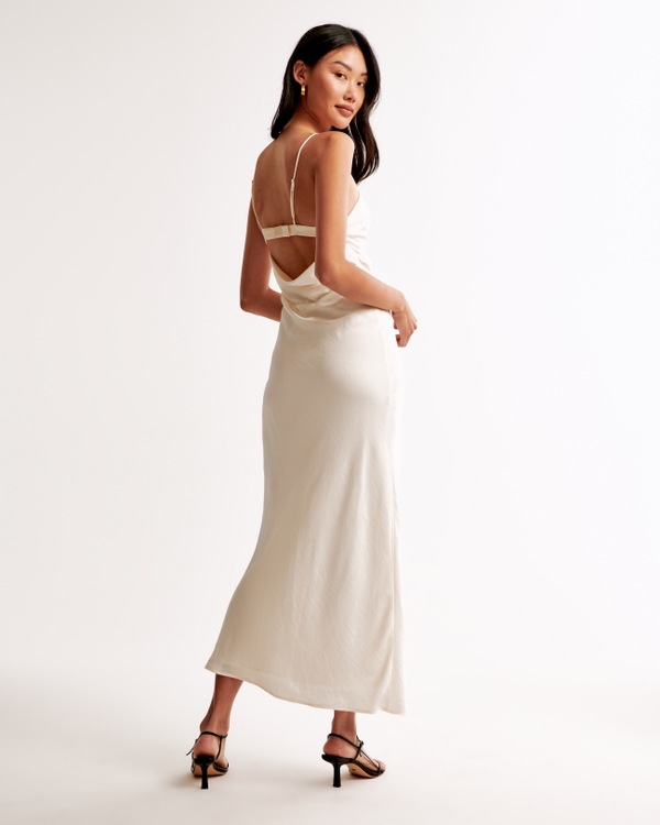 Cowl Back-Bow Maxi Dress