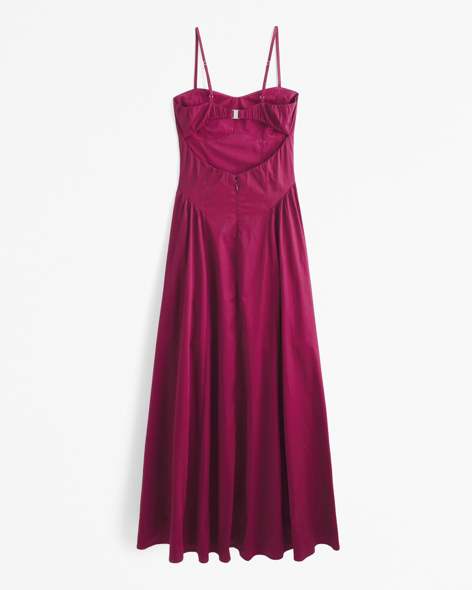 Dipped-Waist Sweetheart Maxi Dress