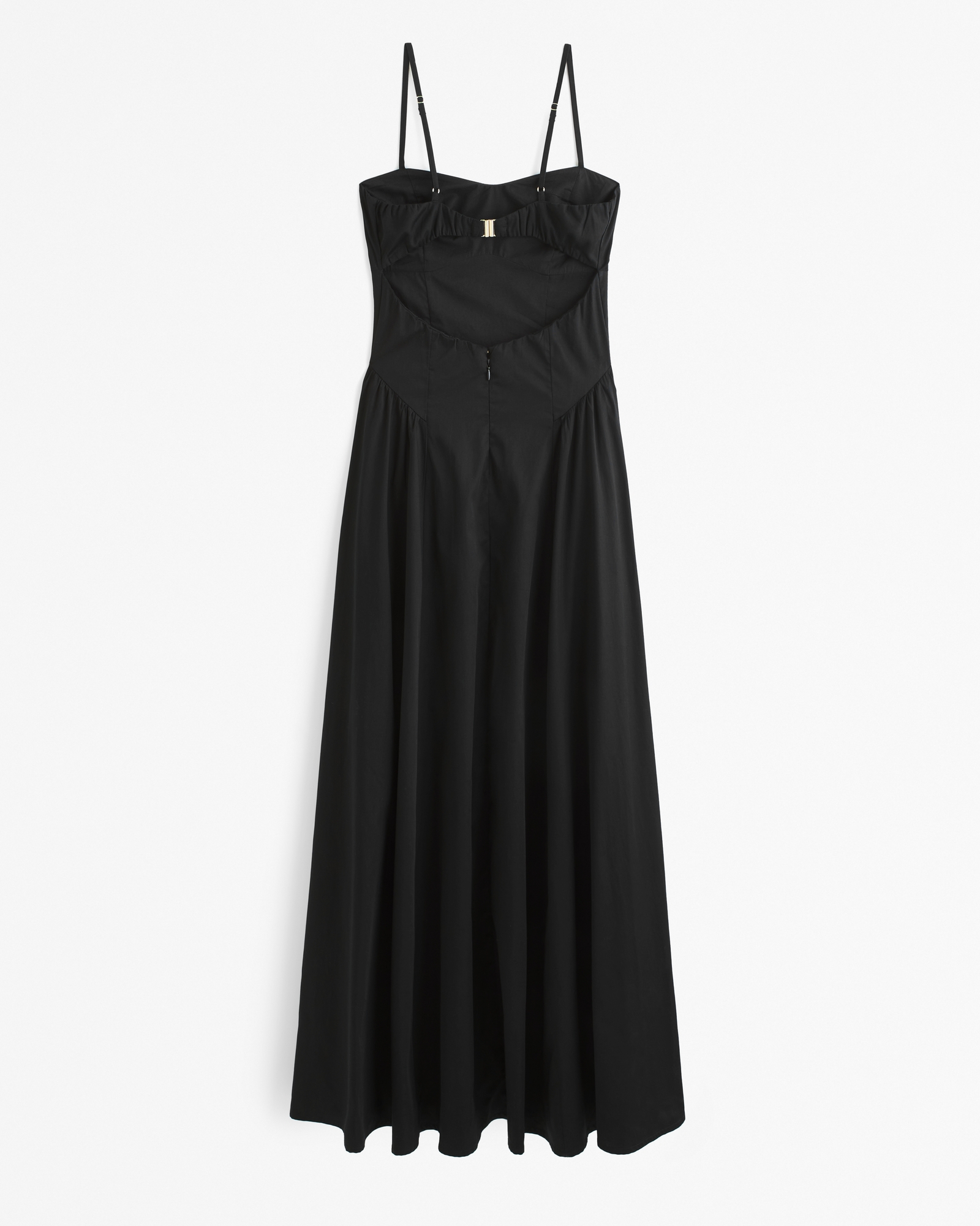 Dipped-Waist Sweetheart Maxi Dress