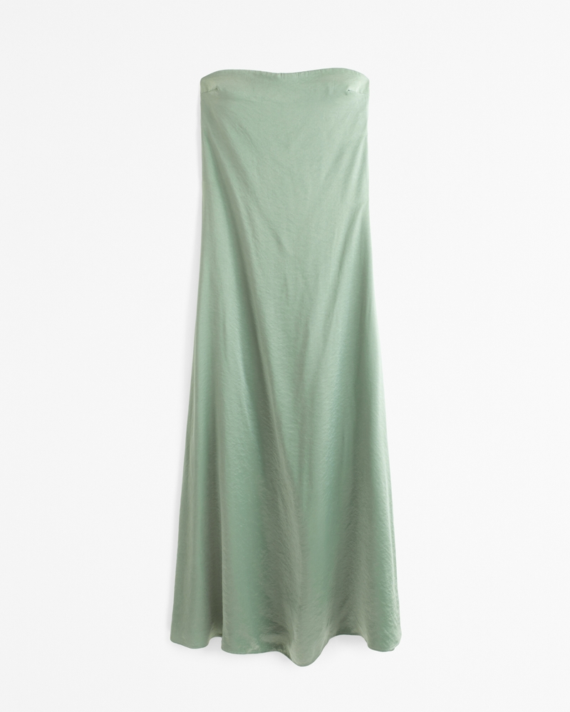 Strapless Trapeze Maxi Dress