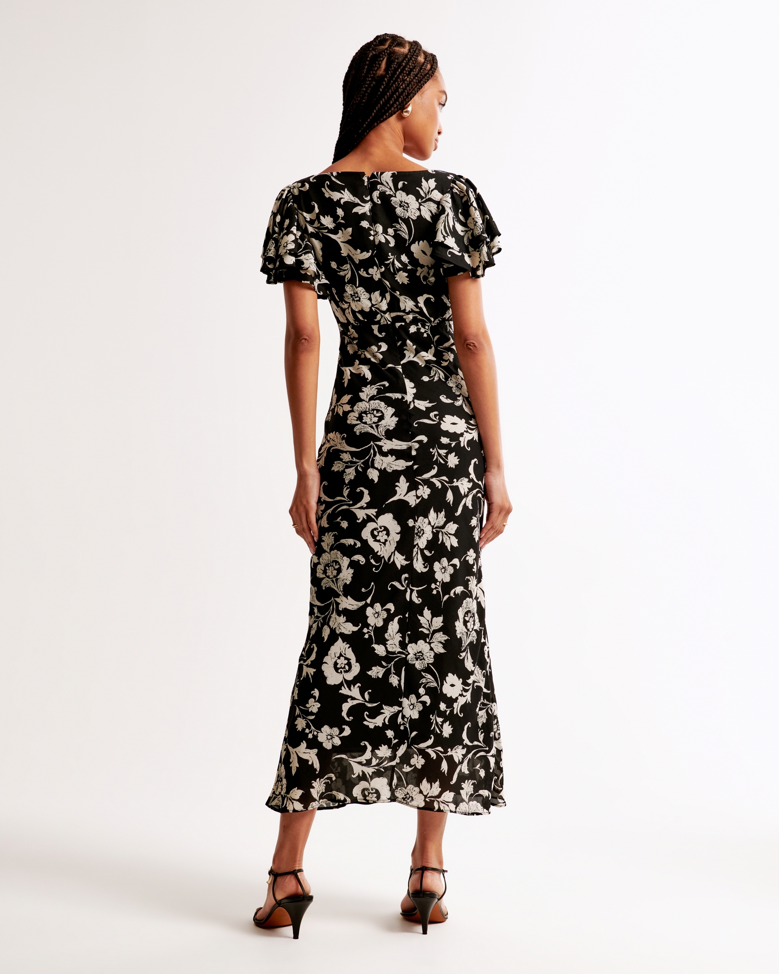 Ruffle Sleeve Maxi Dress