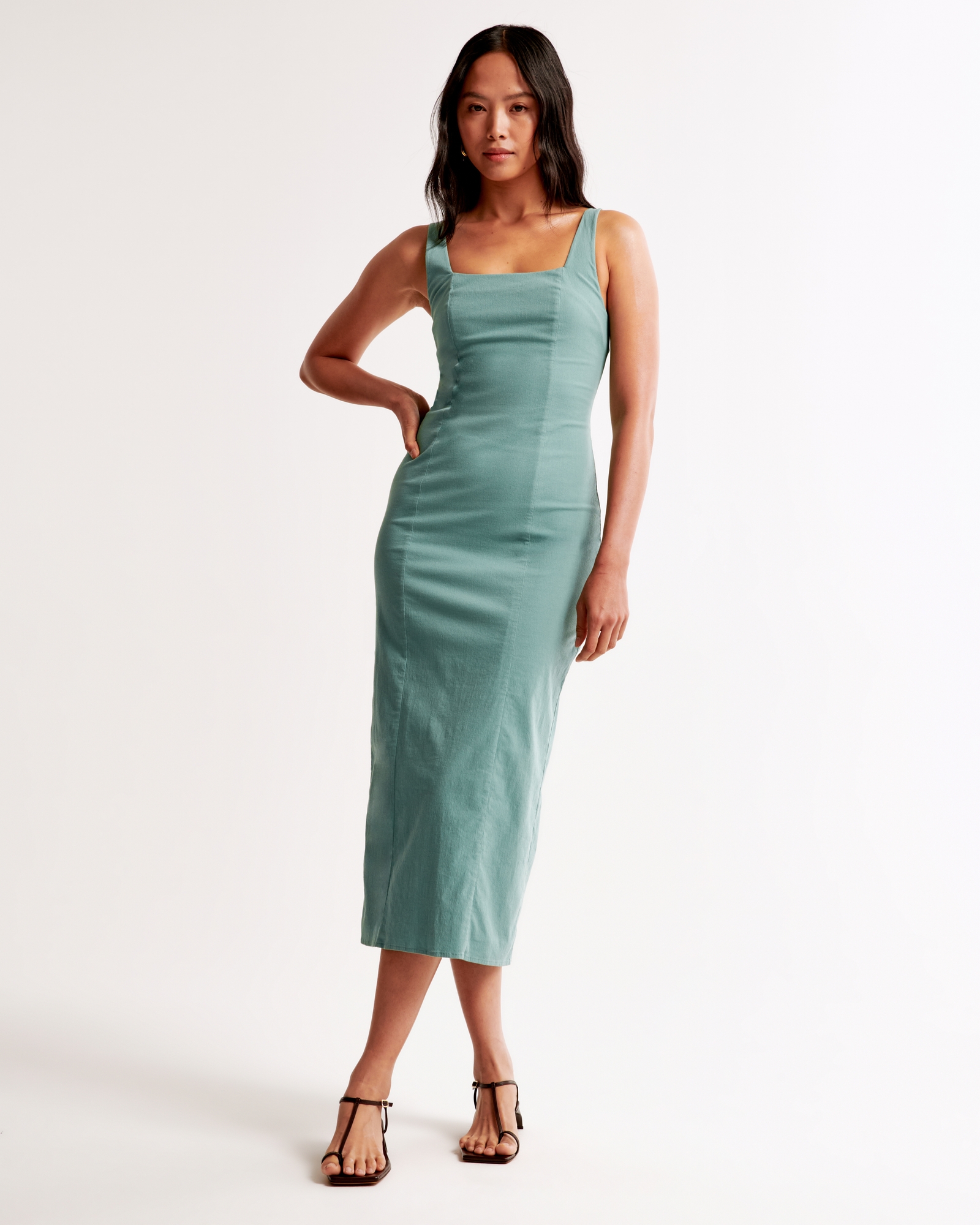 Stretch Column Midi Dress