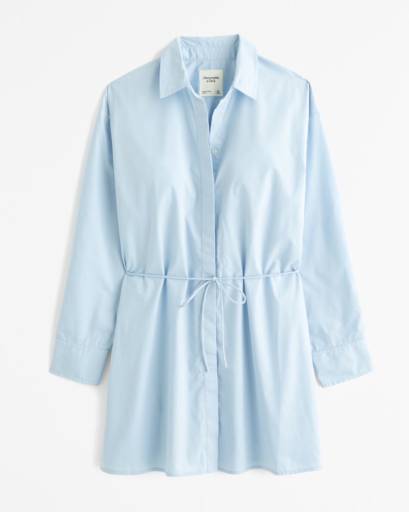 Long sleeve mini shirt dress online