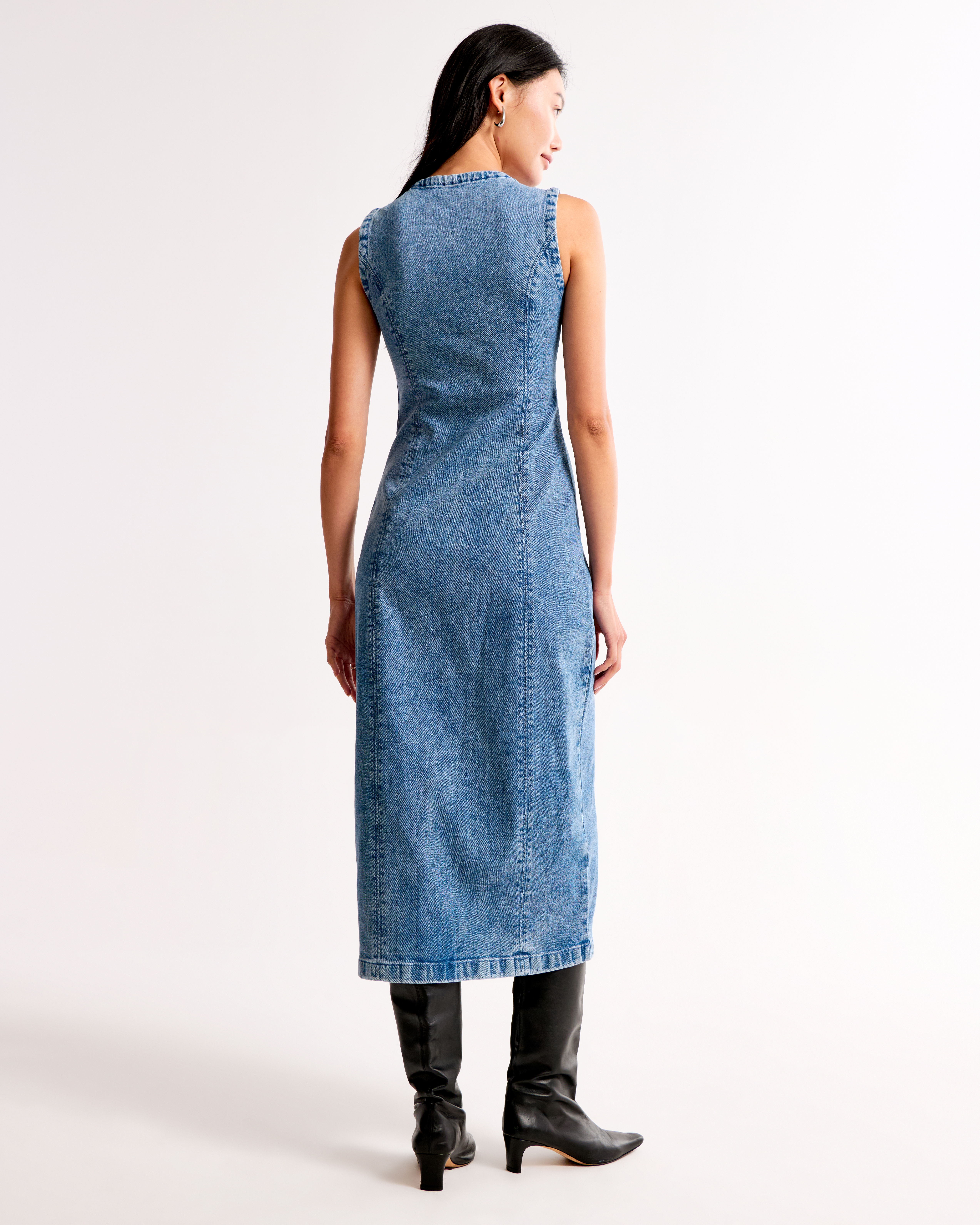 Abercrombie & Fitch The A&f Mara High-neck Vest Midi Dress