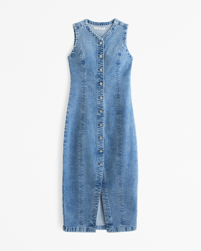 The A&F Mara High-Neck Vest Midi Dress