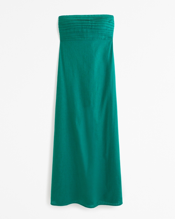 Emerson Strapless Linen-Blend Maxi Dress