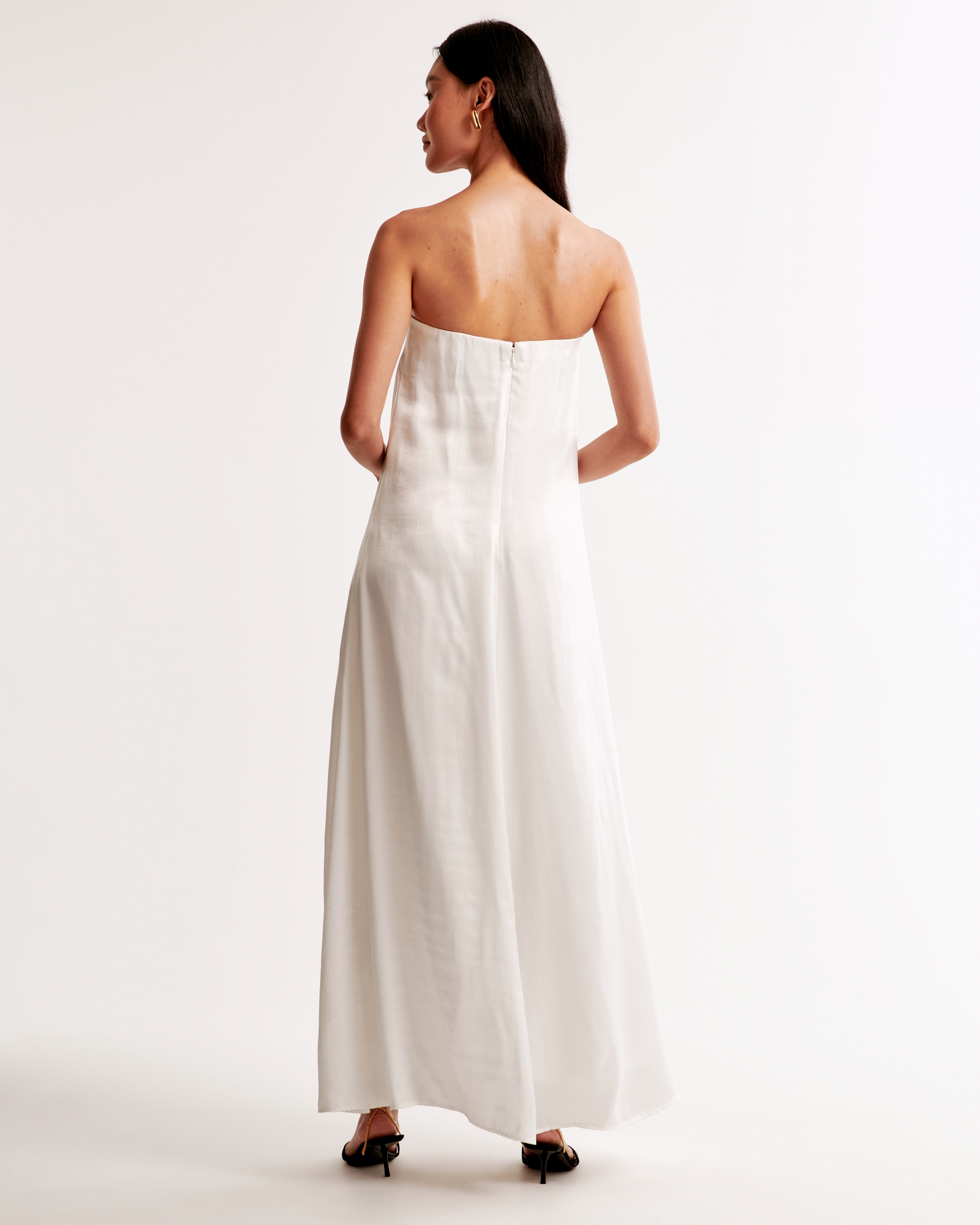 Strapless Trapeze Maxi Dress