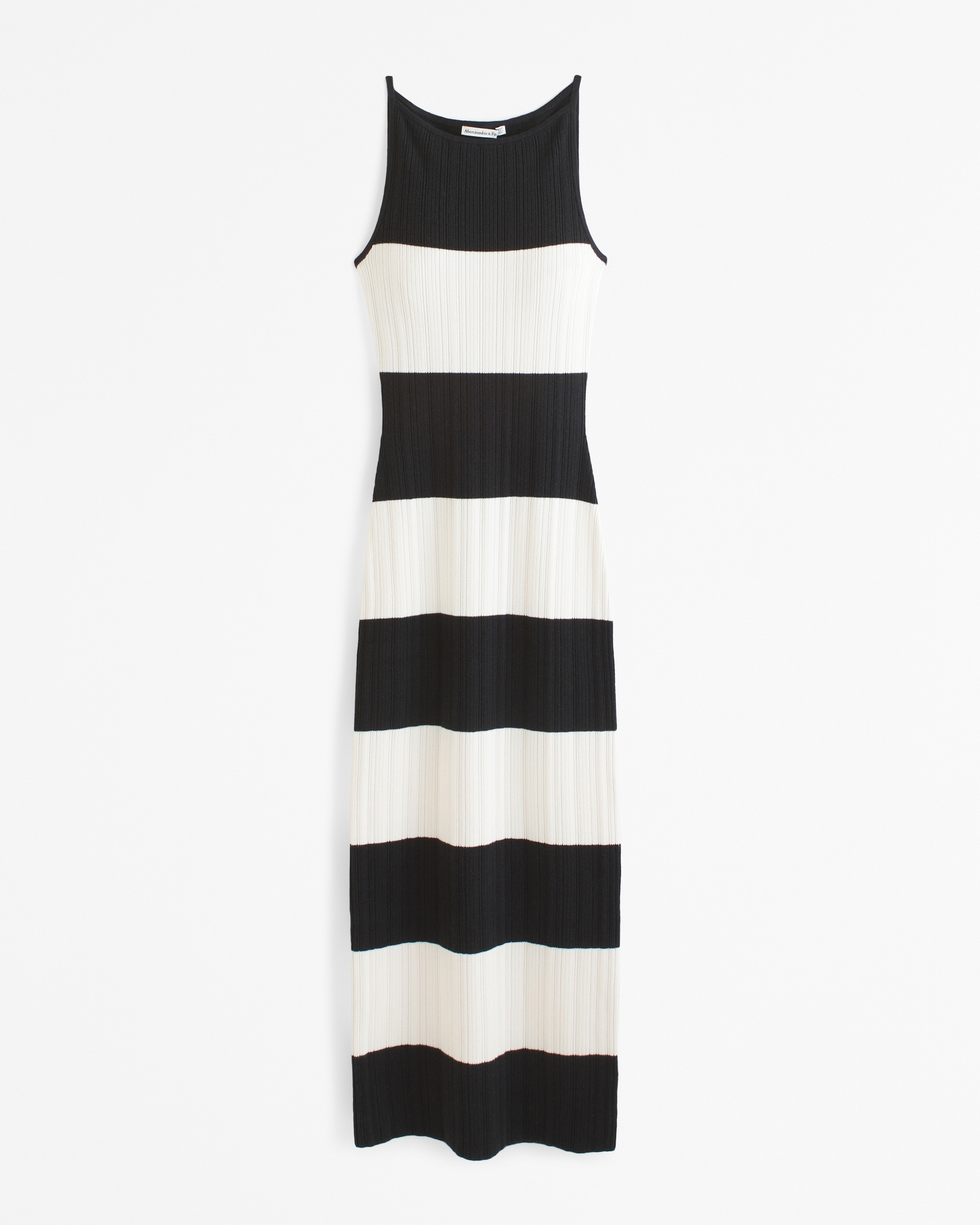 High-Neck Midi Sweater Dress