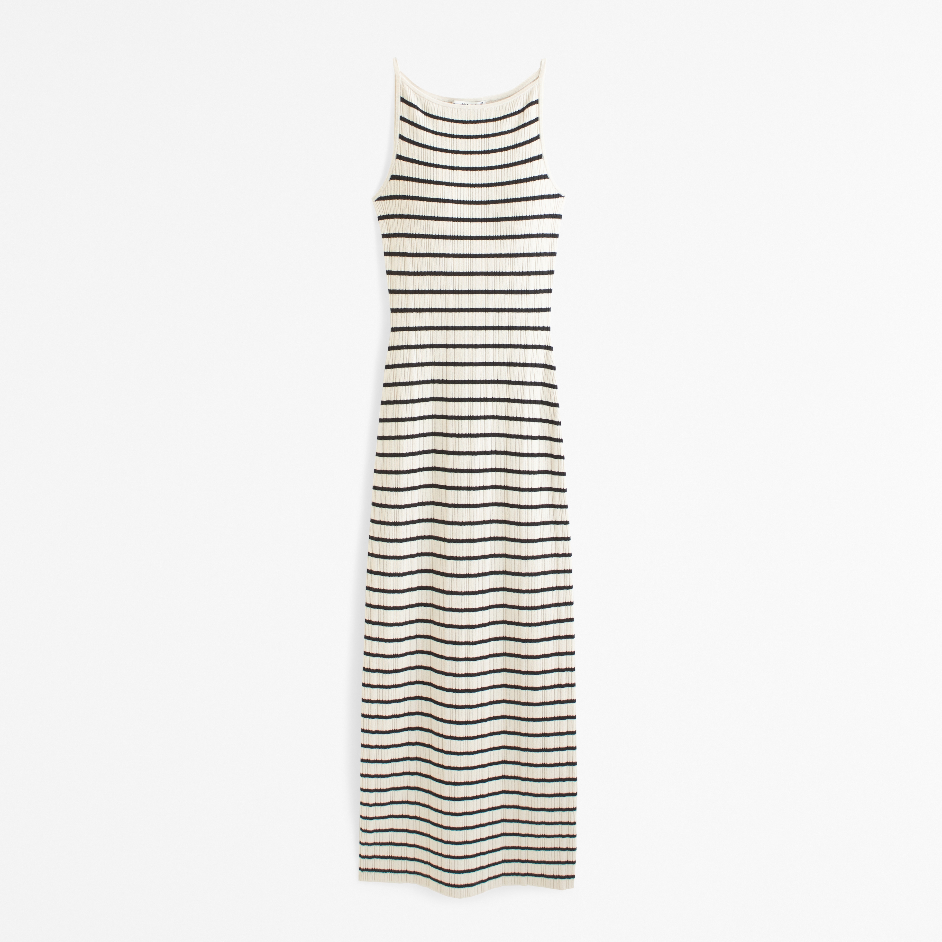 Abercrombie & Fitch High-neck Midi Sweater Dress In Sand