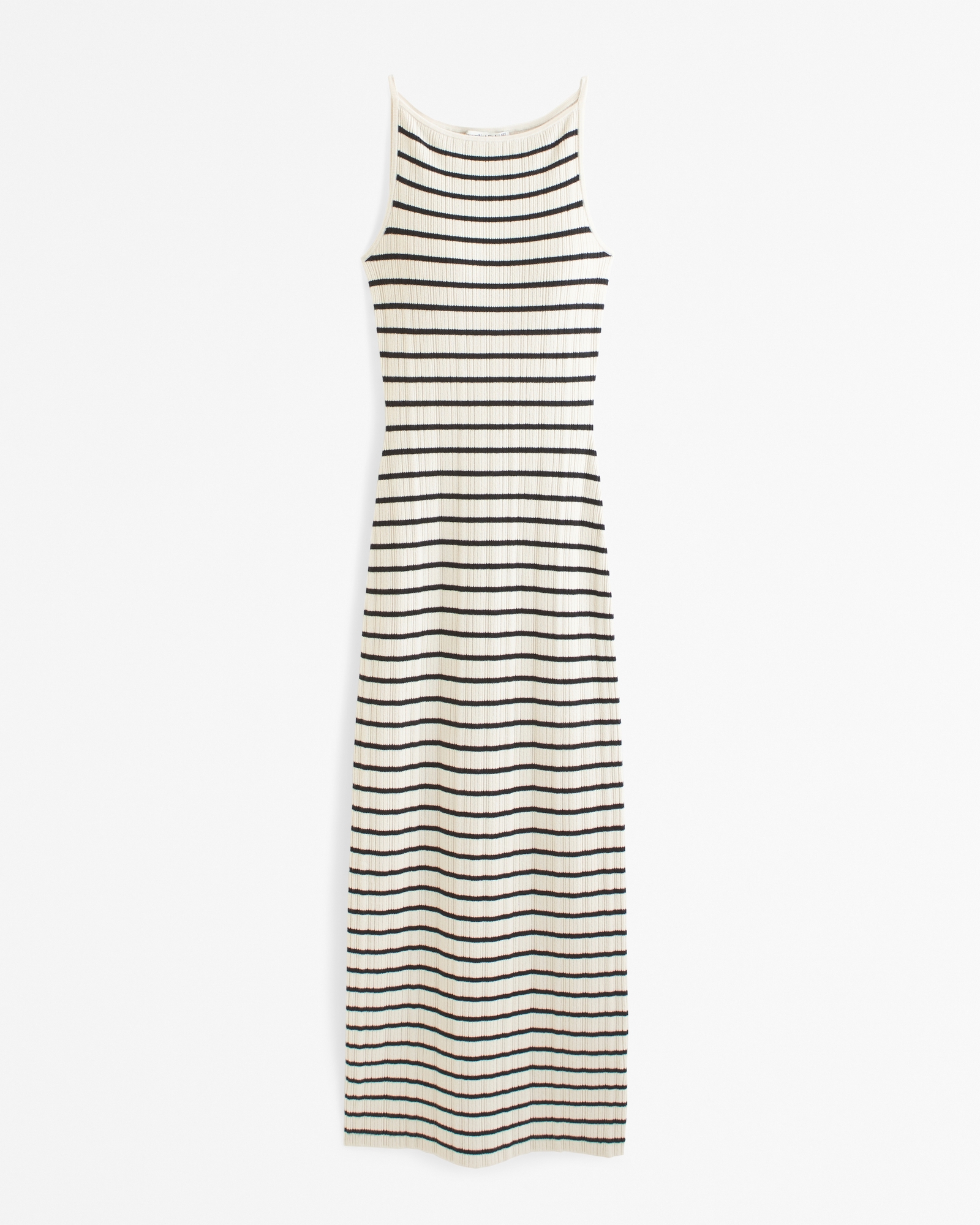 High-Neck Midi Sweater Dress