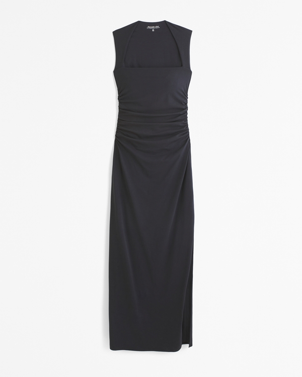 The A&F Ava Knit Maxi Dress, Black