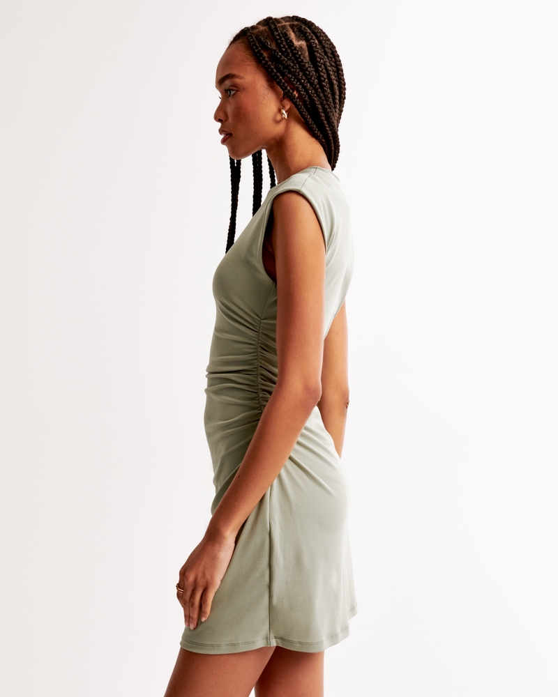 Short-Sleeve Stretch Mini Dress