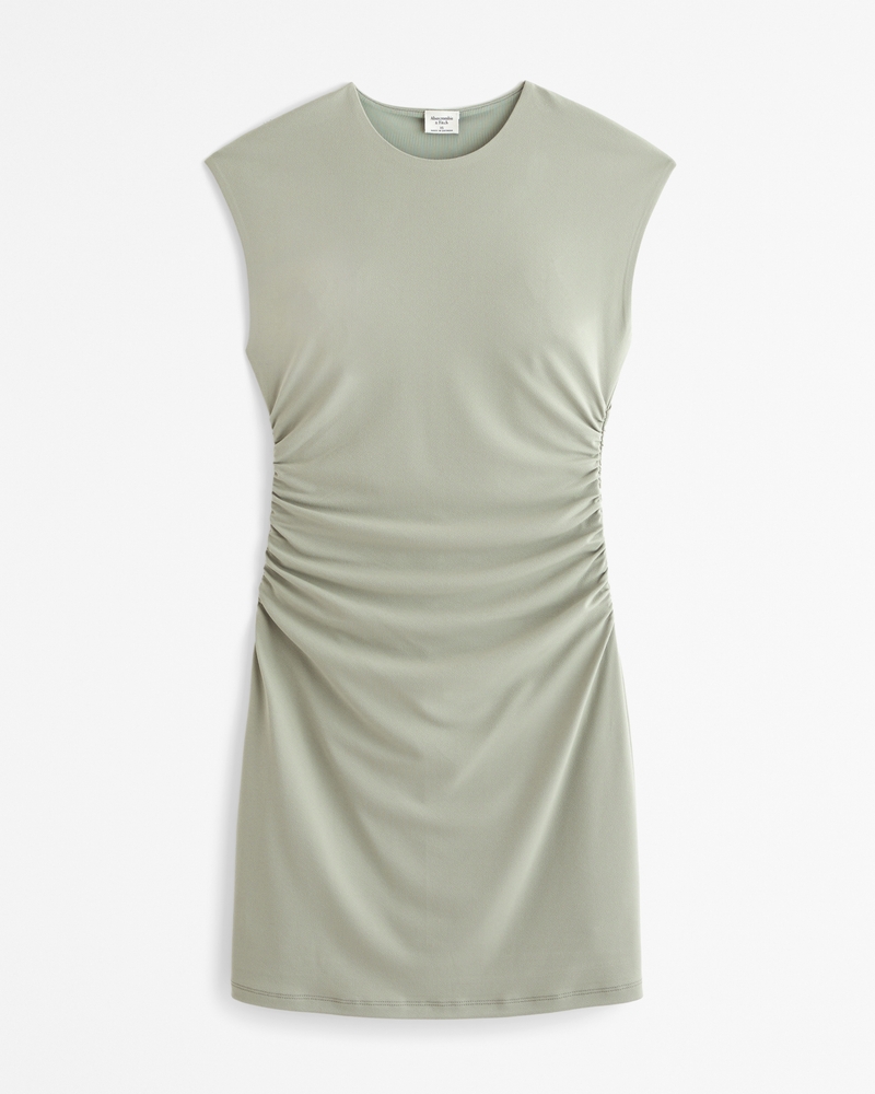 Short-Sleeve Stretch Mini Dress