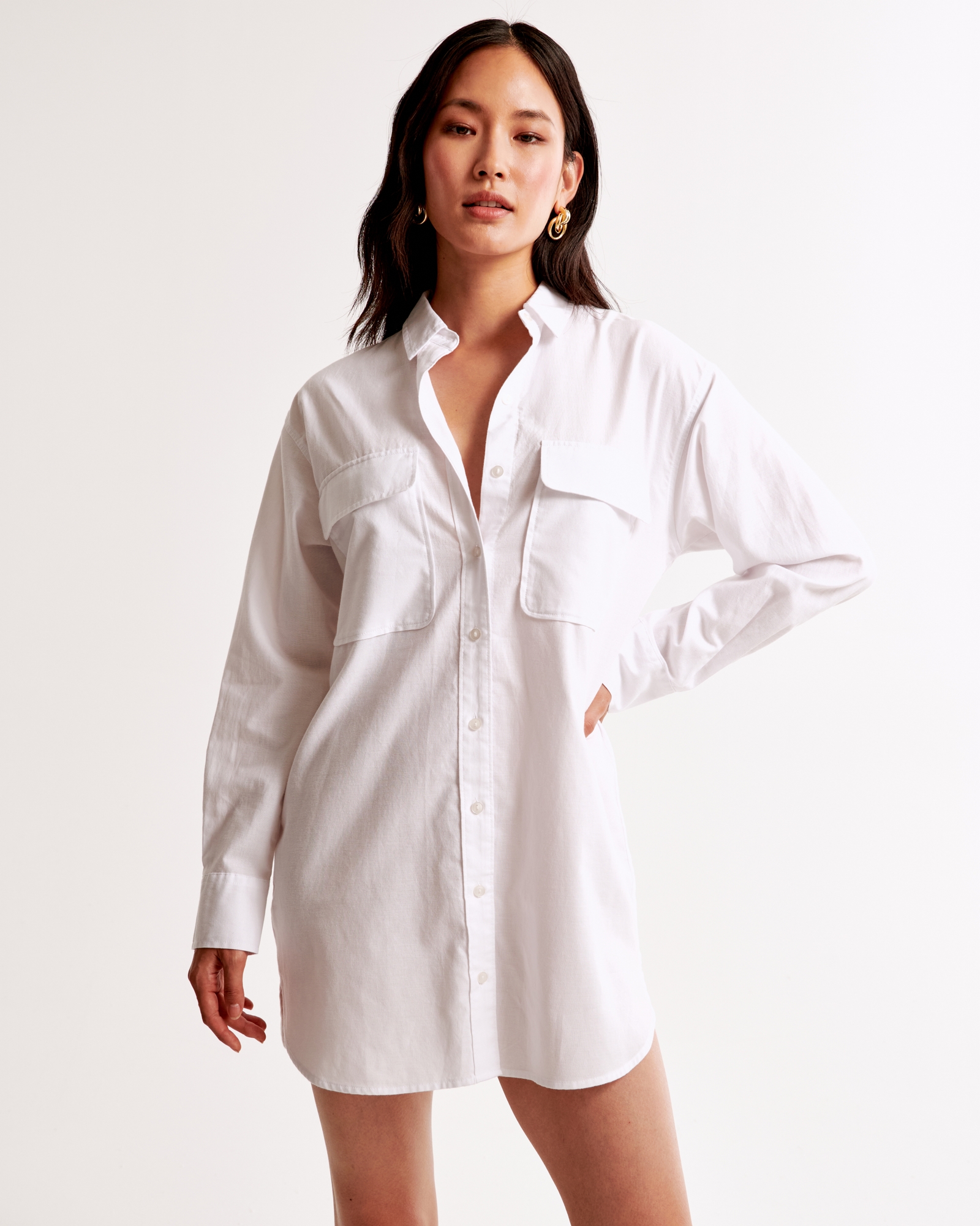Oxford Mini Shirt Dress