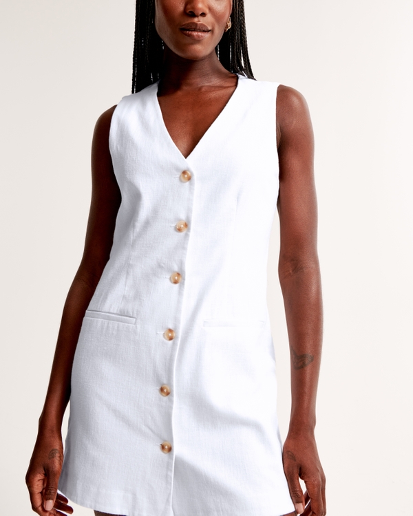 The A&F Mara Linen-Blend Vest Mini Dress