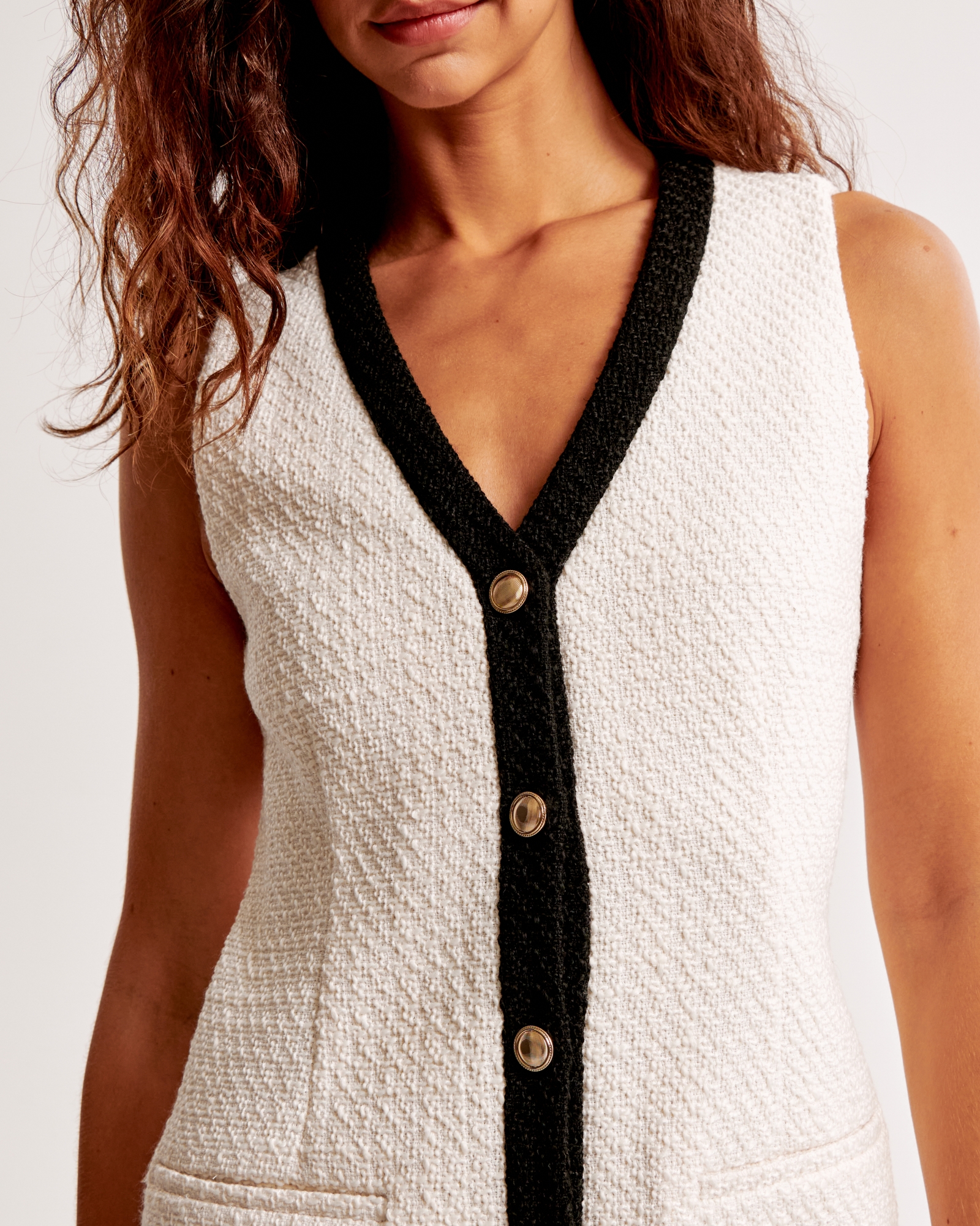 The A&F Mara Tweed Vest Mini Dress