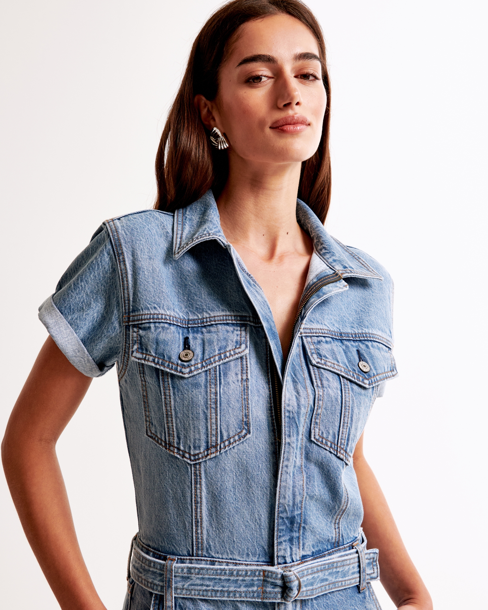 90s Relaxed Denim Jumpsuit