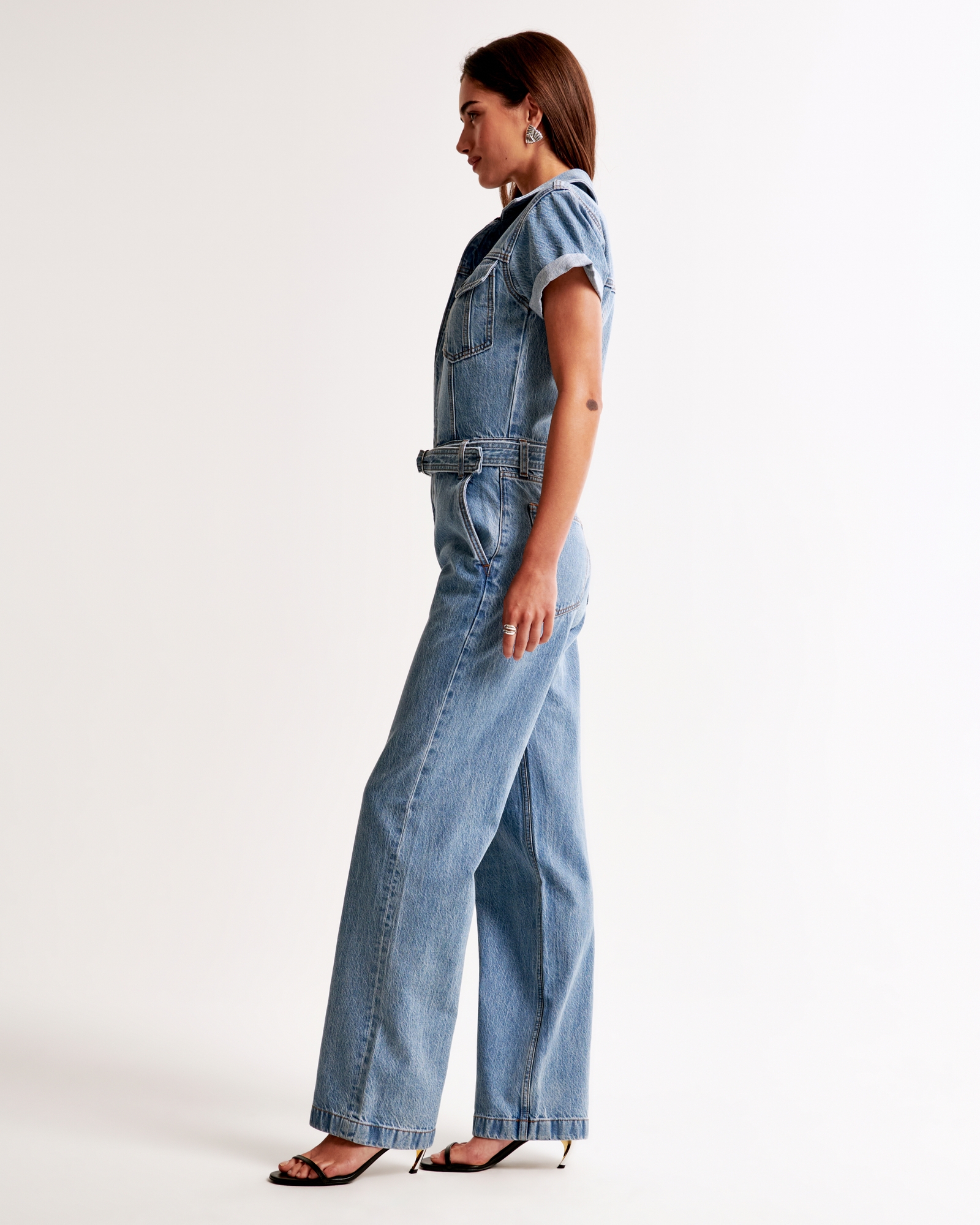 90s Relaxed Denim Jumpsuit