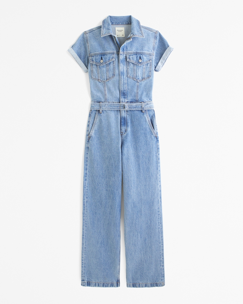 90s Relaxed Denim Jumpsuit