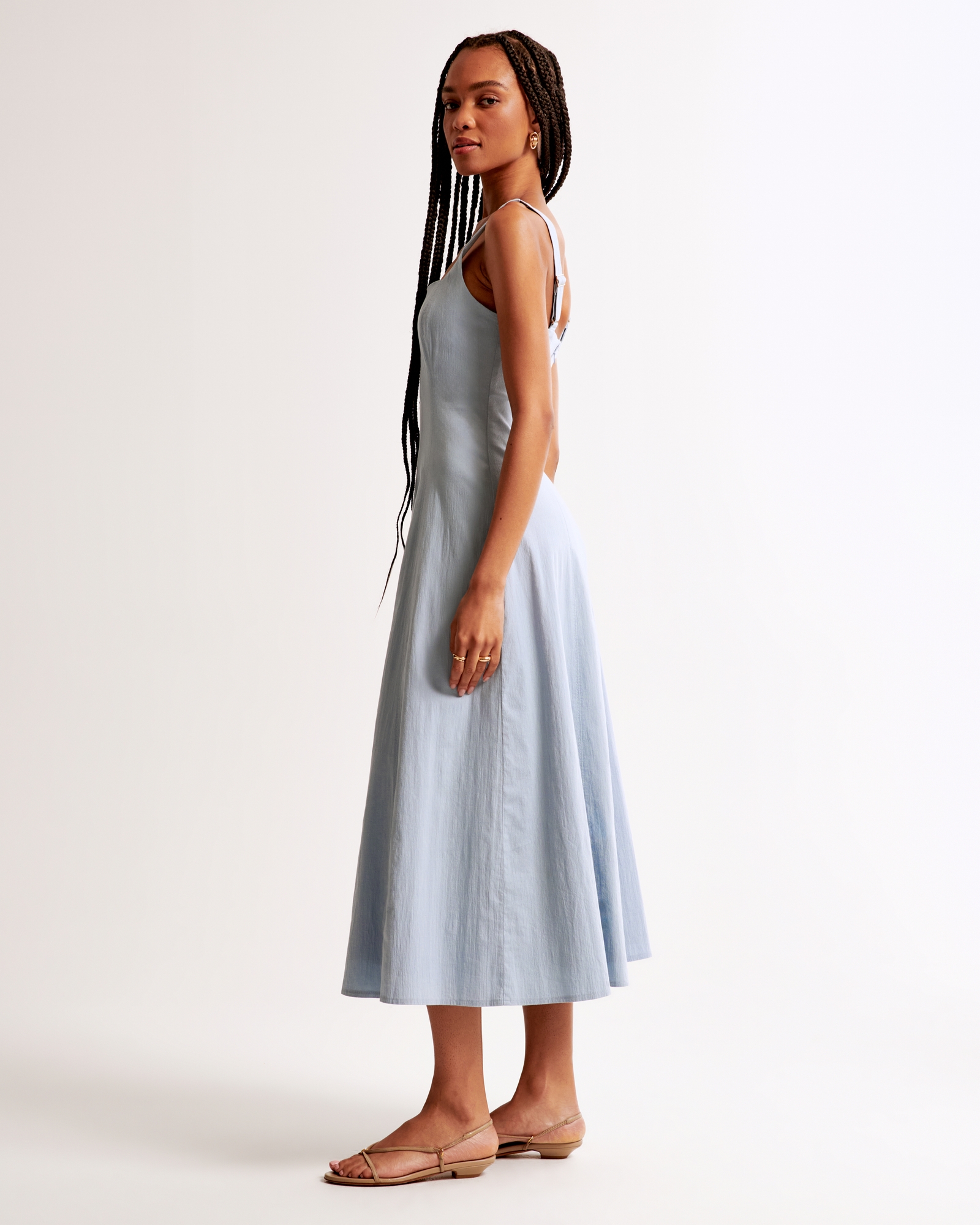 knee length dresses for ladies Women's European Cotton Off-Shoulder Midi Dress - Mila Dress