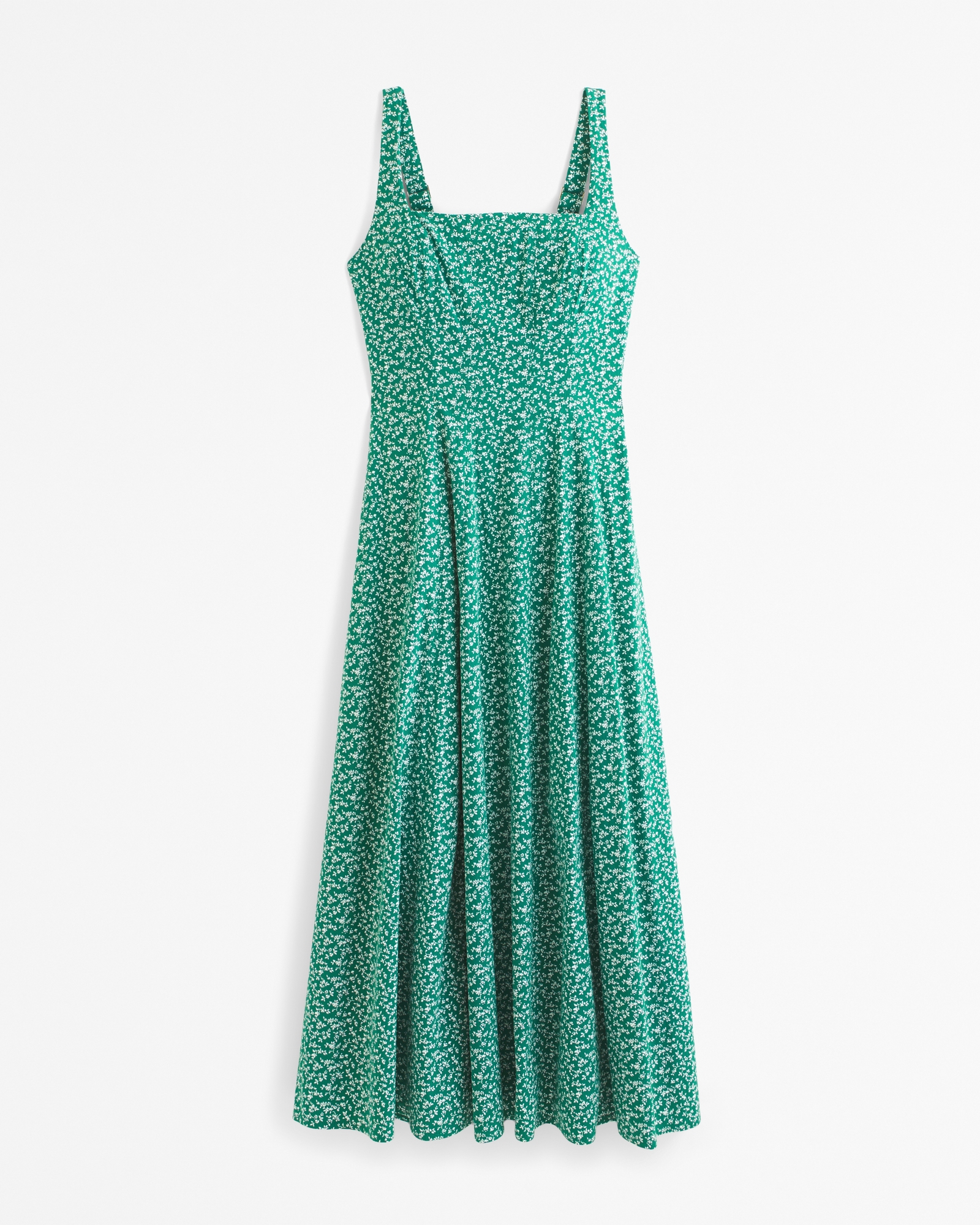 The A&F Mila Fit & Flare Stretch Midi Dress